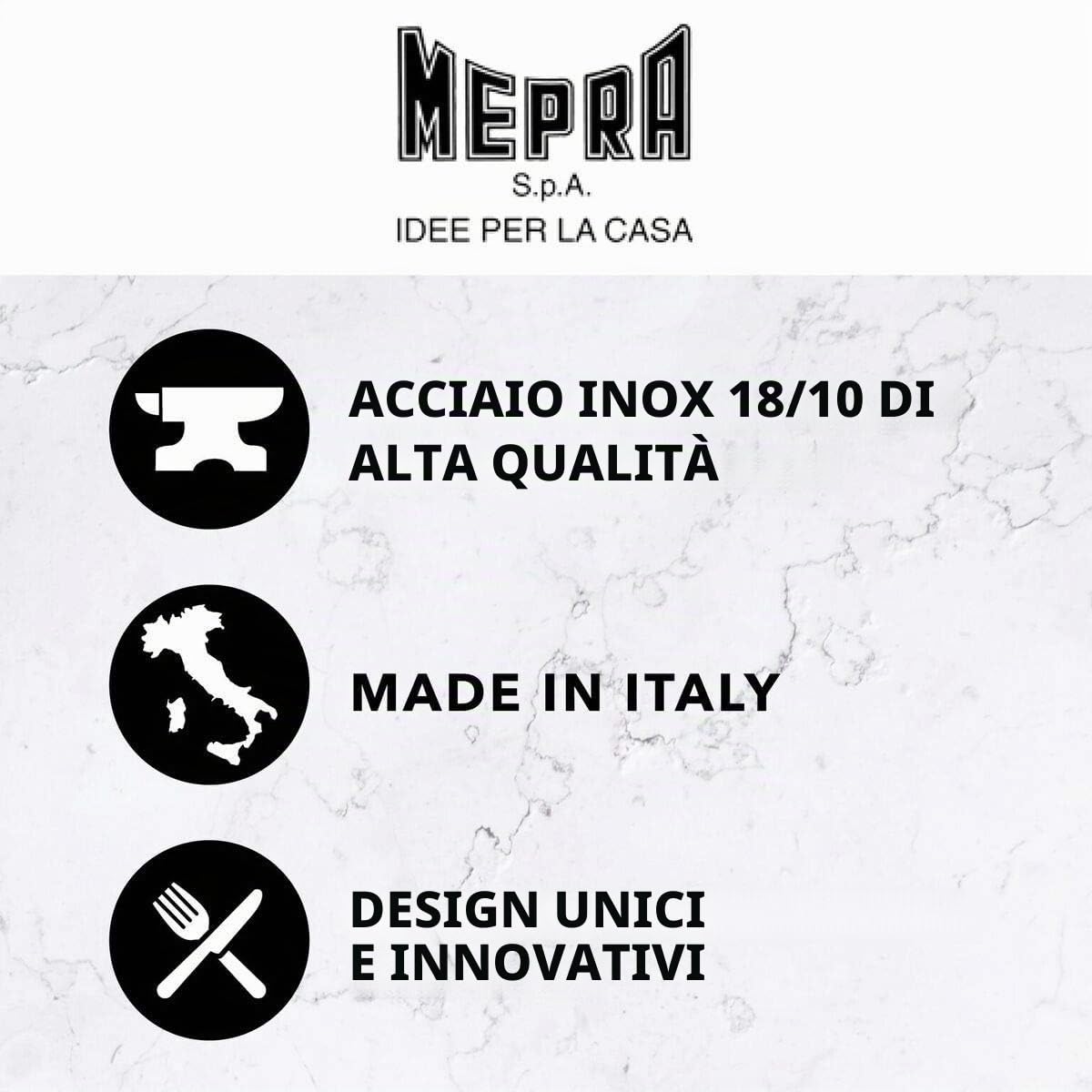 MEPRA Fantasia Servizio Rosso, 24 Pezzi, Acciaio Inossidabile 18/10