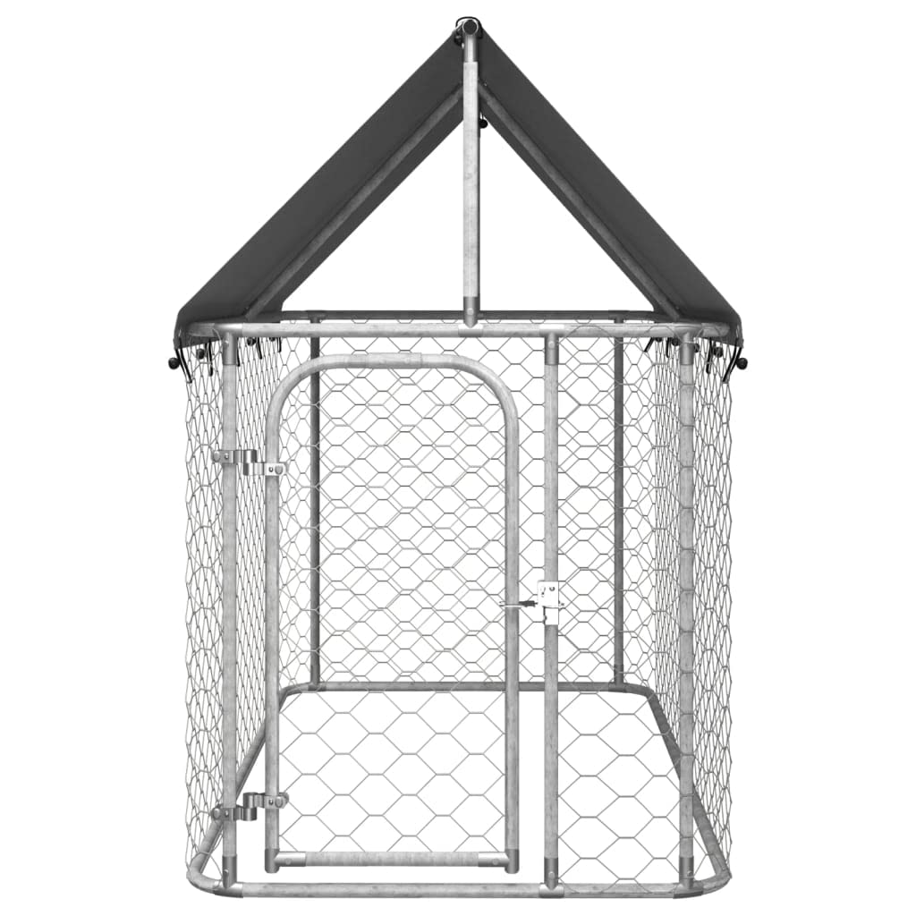 Amazon.com: loibinfen Dog Kennel Outdoor with Water-Resistant Cover, Steel Exercise  Pen with Galvanized Chain Link, Outside Pet Playpen with Secure Lock,  78.7