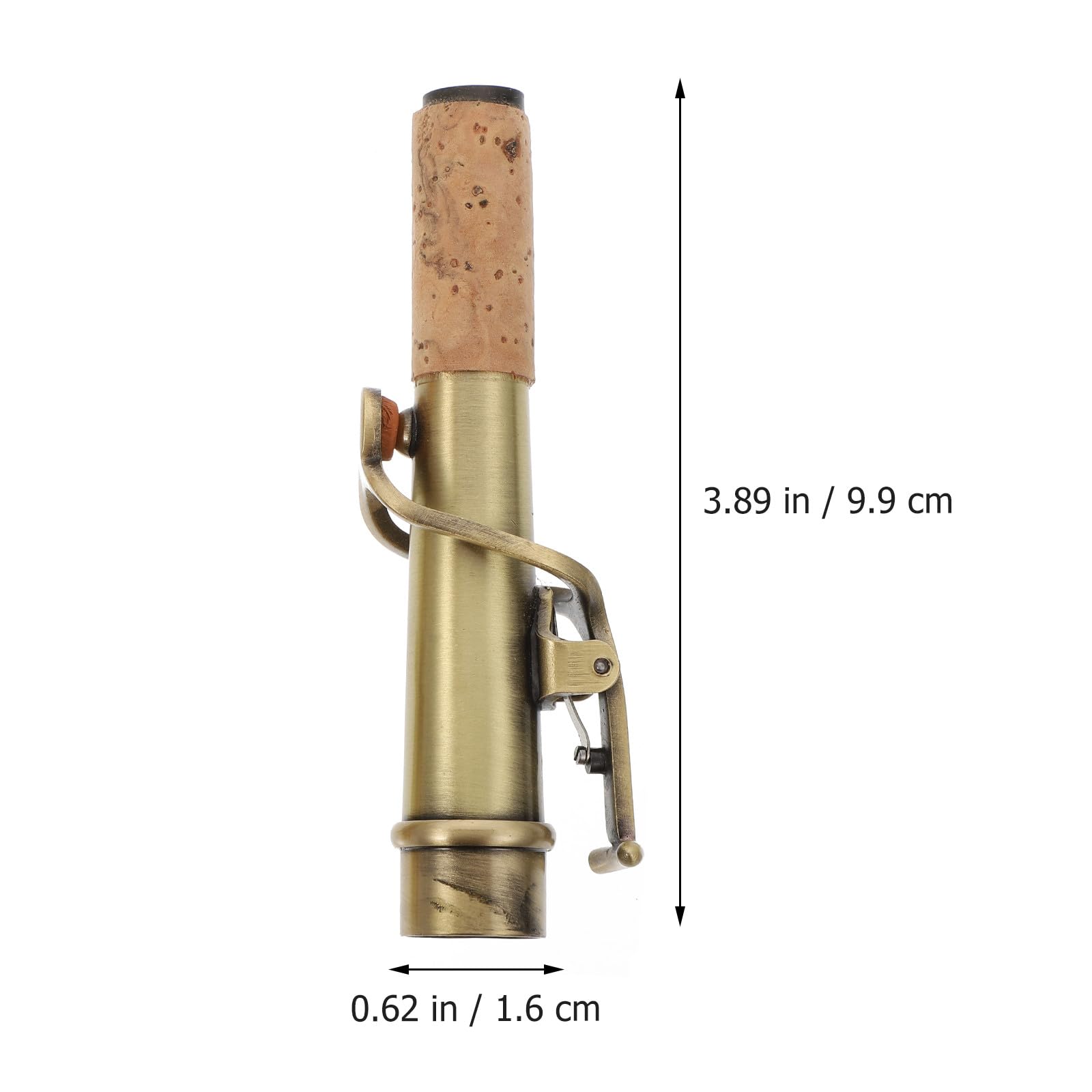 Lot de 2 Manches pour Saxophone Soprano Anciens, Col Droit et Col Courbé en Bronze, Accessoires Solide pour Saxophone Vintage, Adaptés aux Débutants et Usage Professionnel,