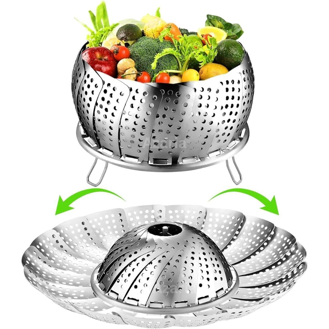 Premium Stainless Steel Vegetable Steamer Basket -2 Premium Stainless Steel Vegetable Steamer Basket -2