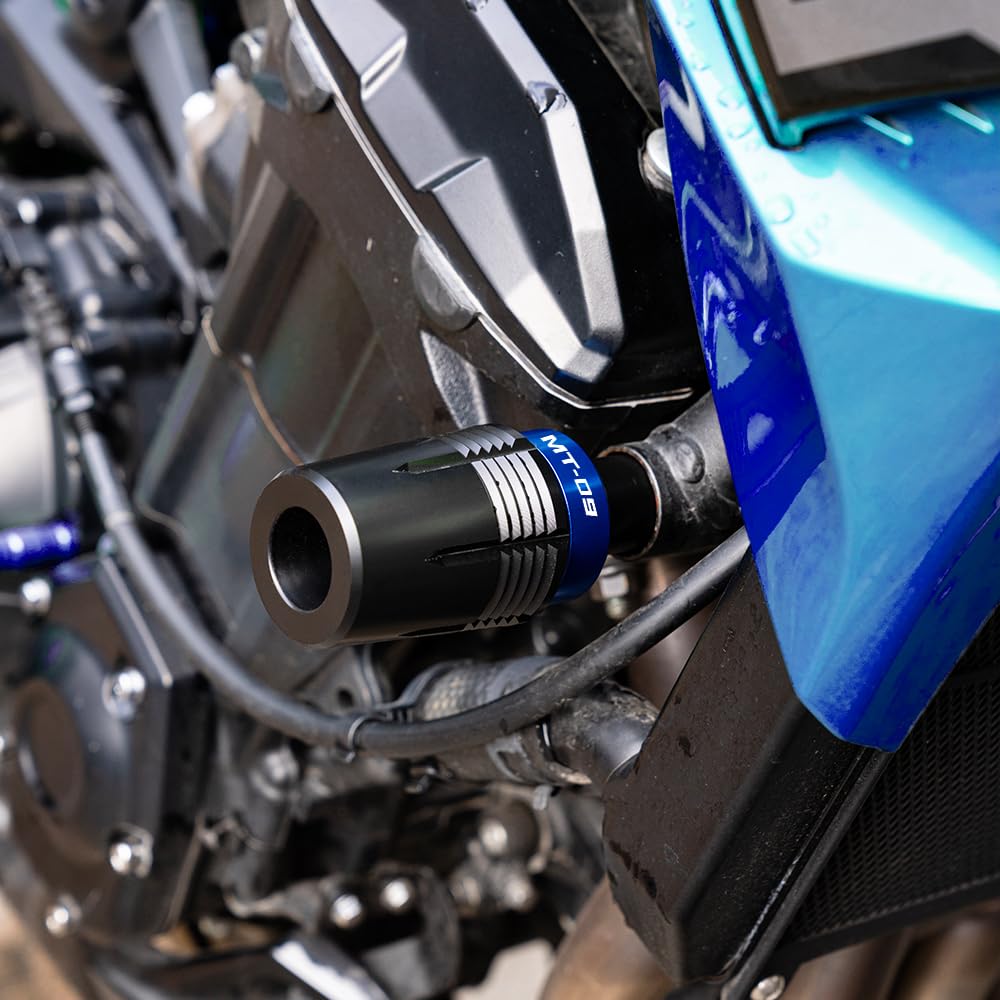 Para Yamaha MT09 MT 09 MT-09 SP 2021-2025 Accesorio para motocicleta Protección contra caídas Protección contra colisiones Marco Deslizador mt09 Protección anticolisión (Azul)