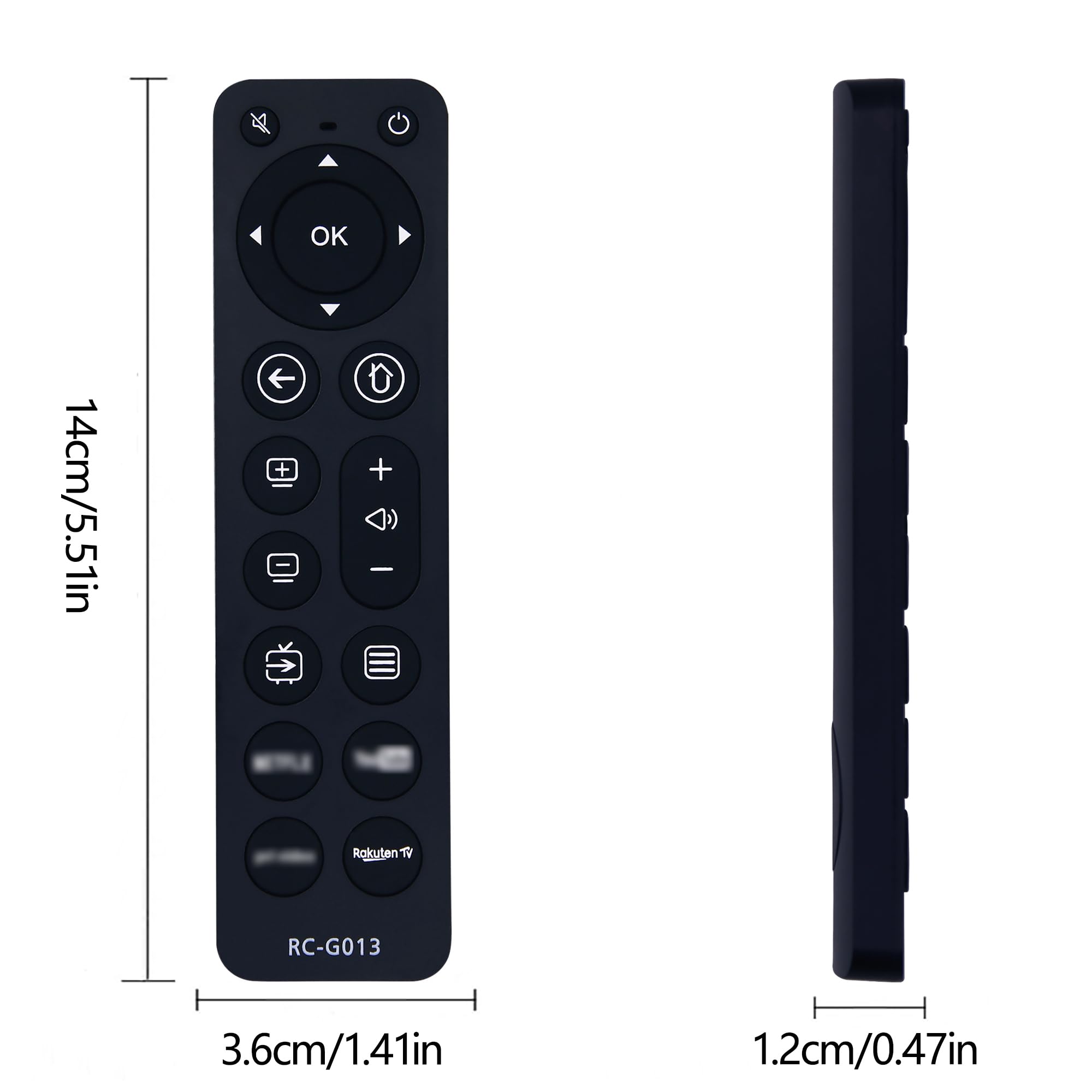 GOTOTOP télécommande TV Remplacement de la télécommande RC802 FNR1