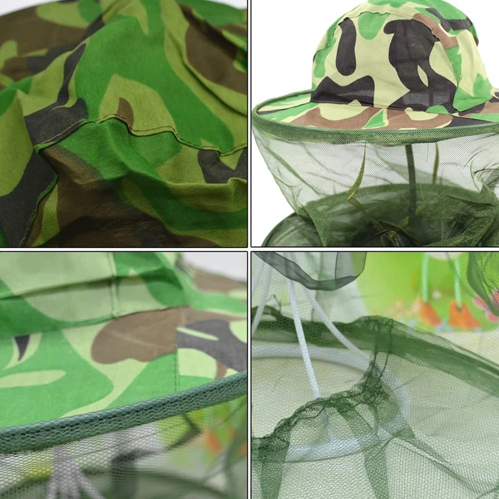 Anti-zanzara Cappello della Protezione, Zanzariera Cappello, Cappello di Testa a Rete Faciale,per campeggio, escursionismo, pesca, protezione da insetti e zanzare