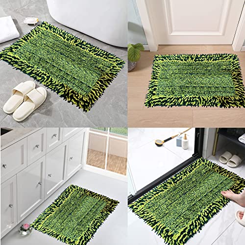 Image of Door Mats for Home | Door Mats for Home Entrance | Door Mat for Bathroom| Soft & Super Absorbent Mats for Shower | Washable, Non-Slip & Quick-Drying Mats (Pack of 2) (Grass)