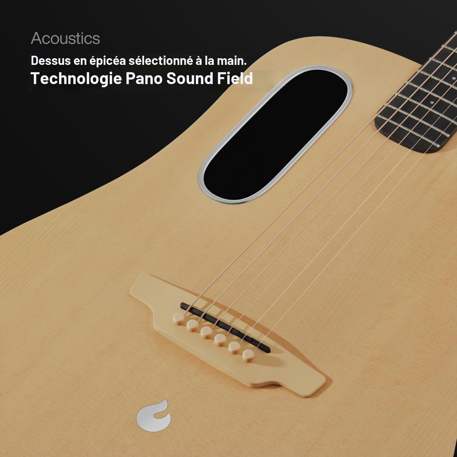 LAVA ME 4 Guitare électro-acoustique en épicéa avec système FreeBoost 2.0, guitare intelligente avec sac idéal, câble de données, clé Truss Rod, prend en charge Wi-Fi 2,4 GHz/5G Bluetooth (91,4 cm)