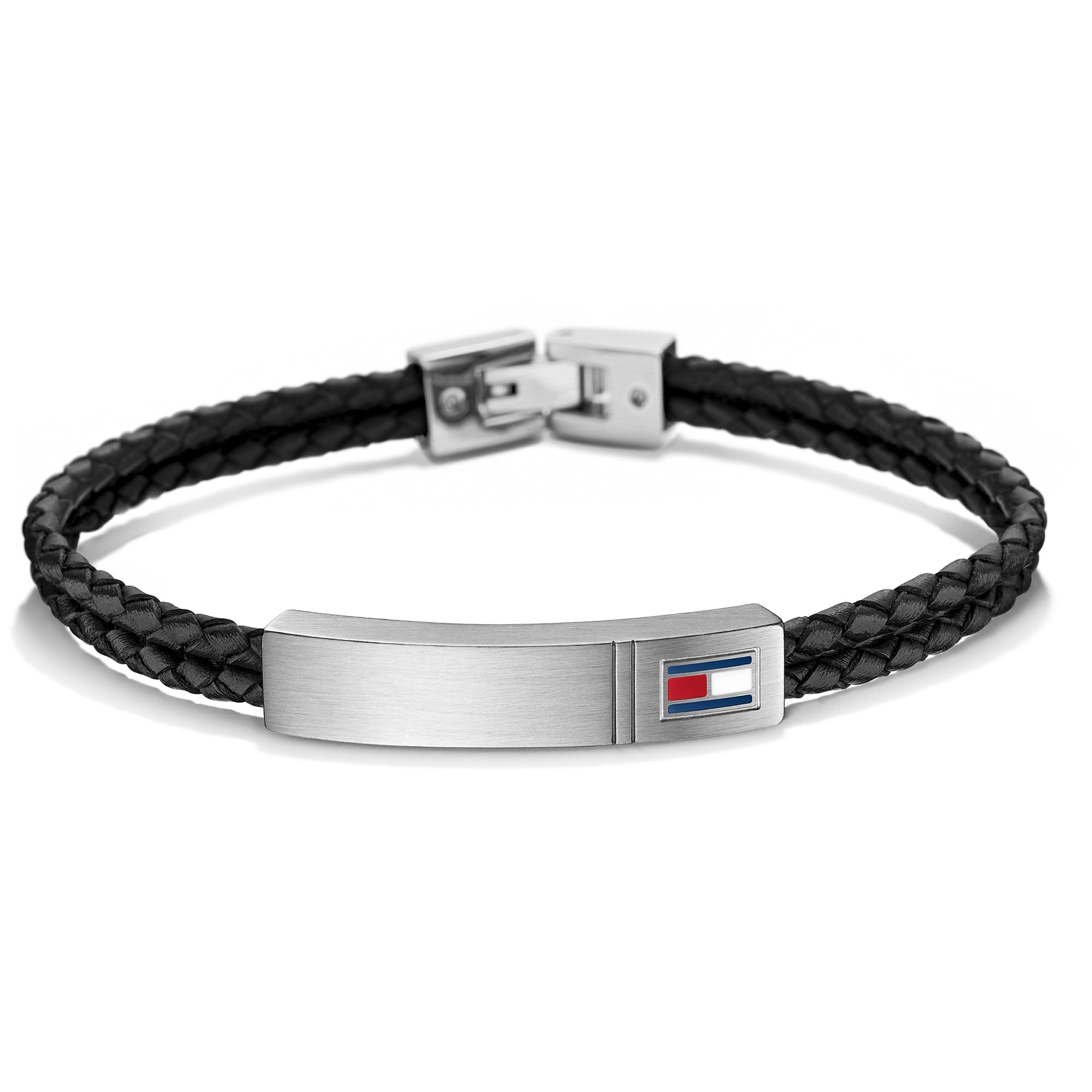 Tommy Hilfiger Jewelry Pulsera para Hombre de Cuero Color Negro - 2701010