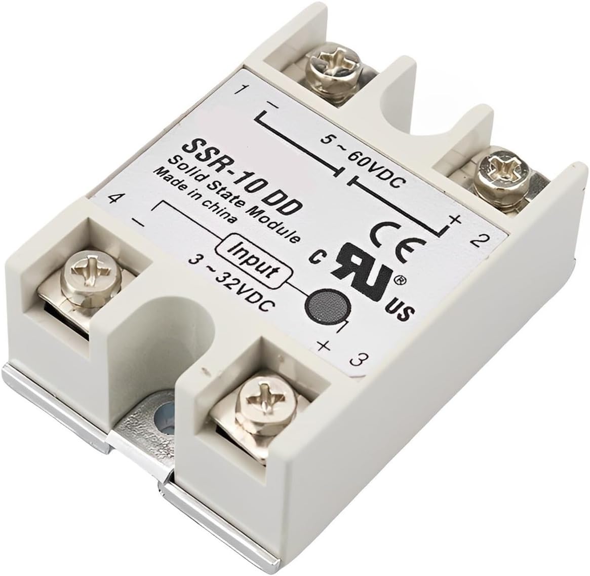 NISZA 1PCS FOTEK SSR-10DD Manufacturer 10A Relay, Input 3-32VDC Output 5-60VDC