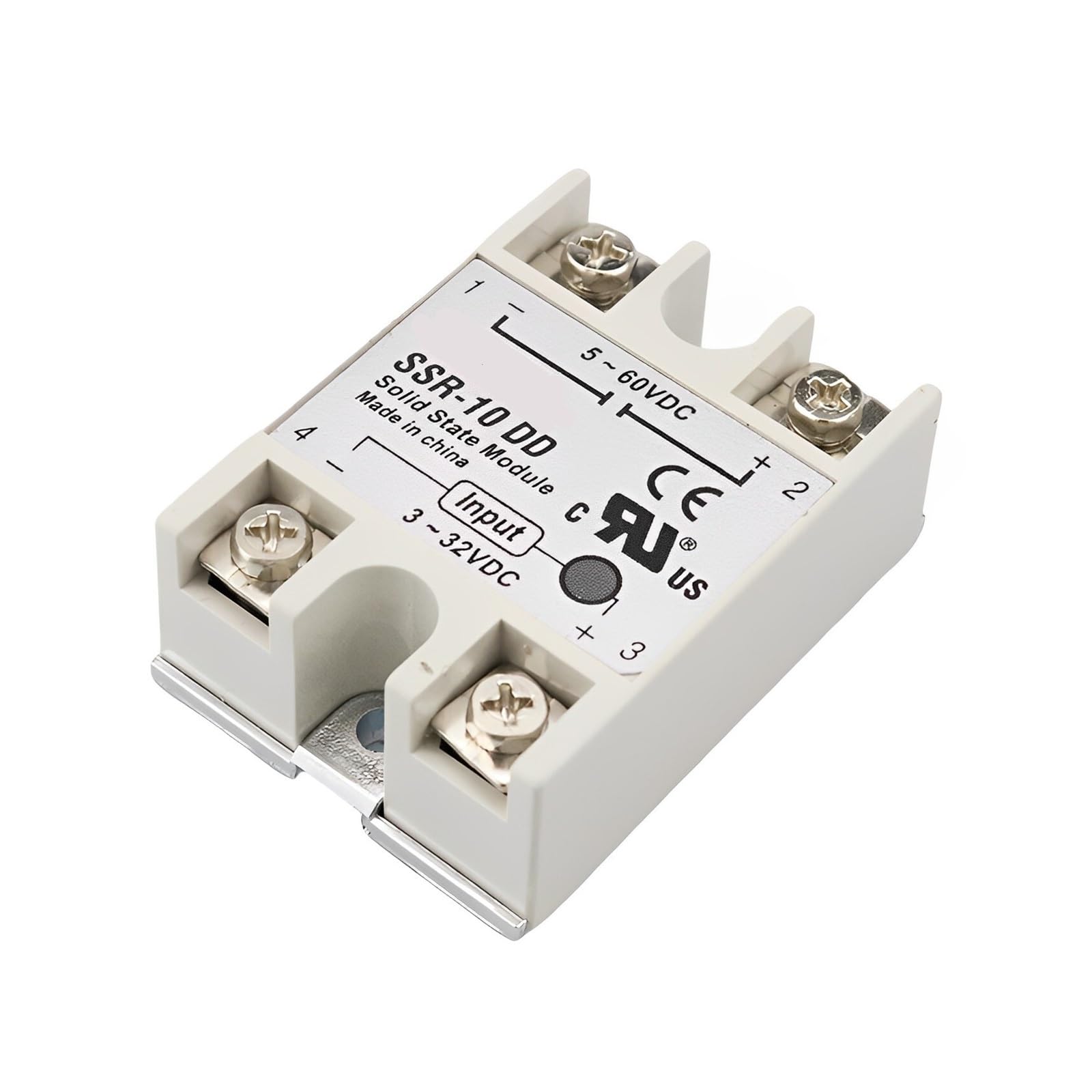Relais SSR-10DD NISZA FOTEK 10A entrée 3-32VDC et sortie 5-60VDC pour circuit continu