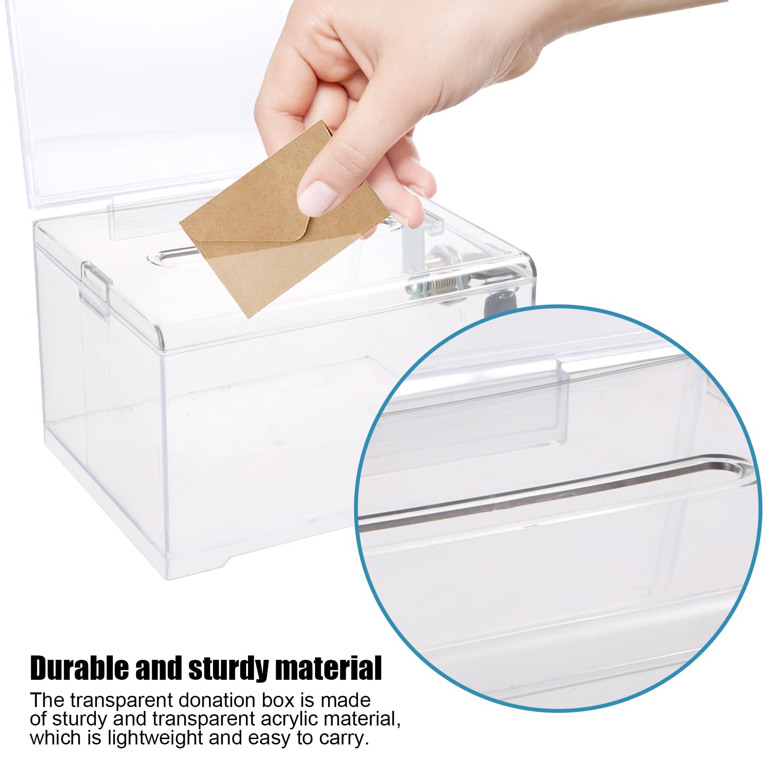 Boîte De Dons En Acrylique Transparent, Boîte De Vote, Conteneur De