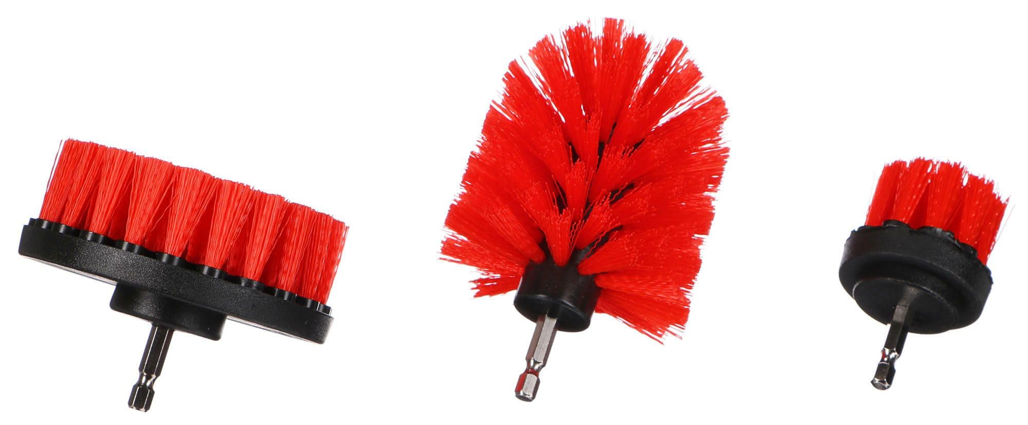 CAR DETAILING DRILL BRUSH 3 MEDIUM | Zestaw szczotek na wiertarkę do czyszczenia samochodu, średnia twardość | 3 sztuki