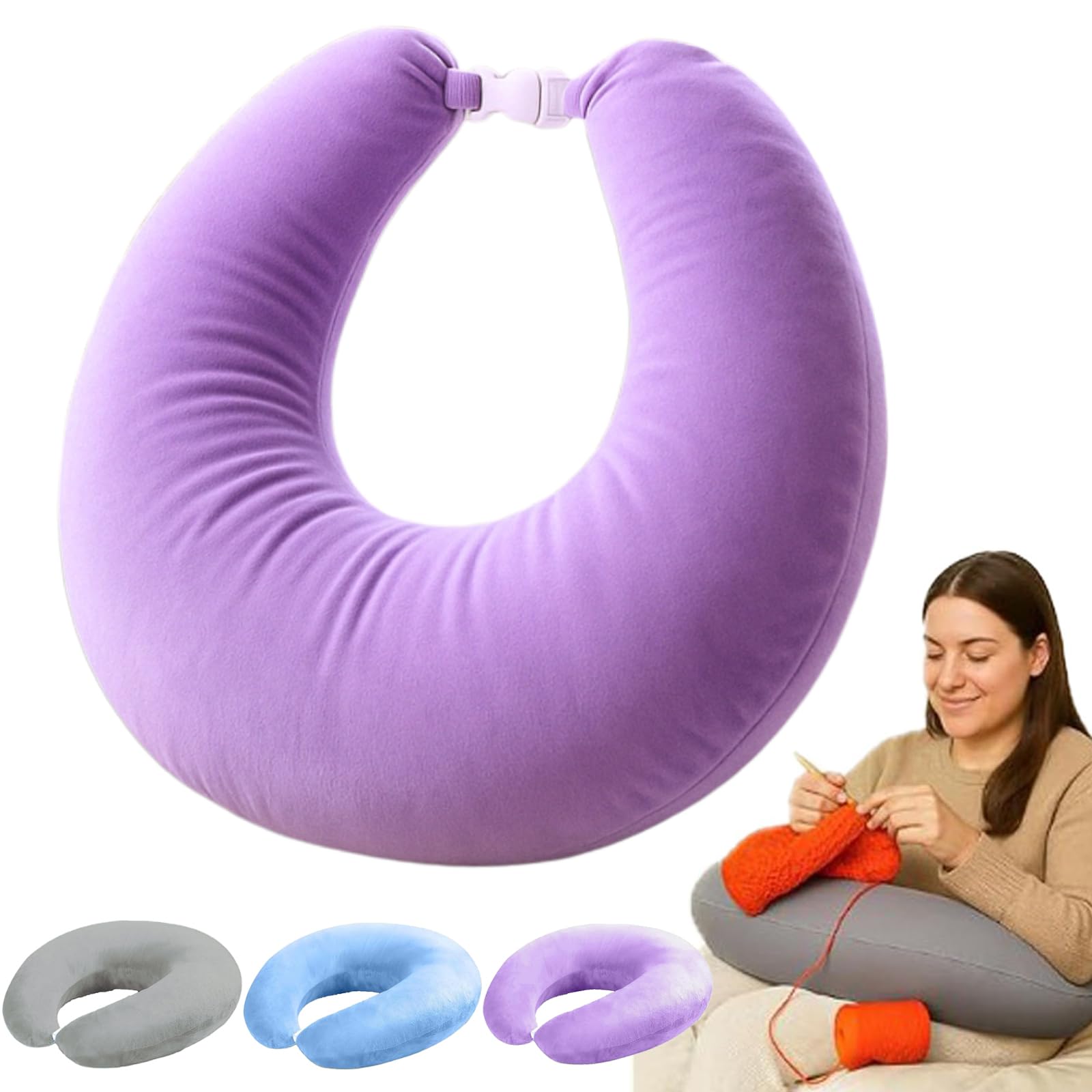 Coussin de lecture violet : offrez un moment de pure détente et de confort aux adeptes de tricot