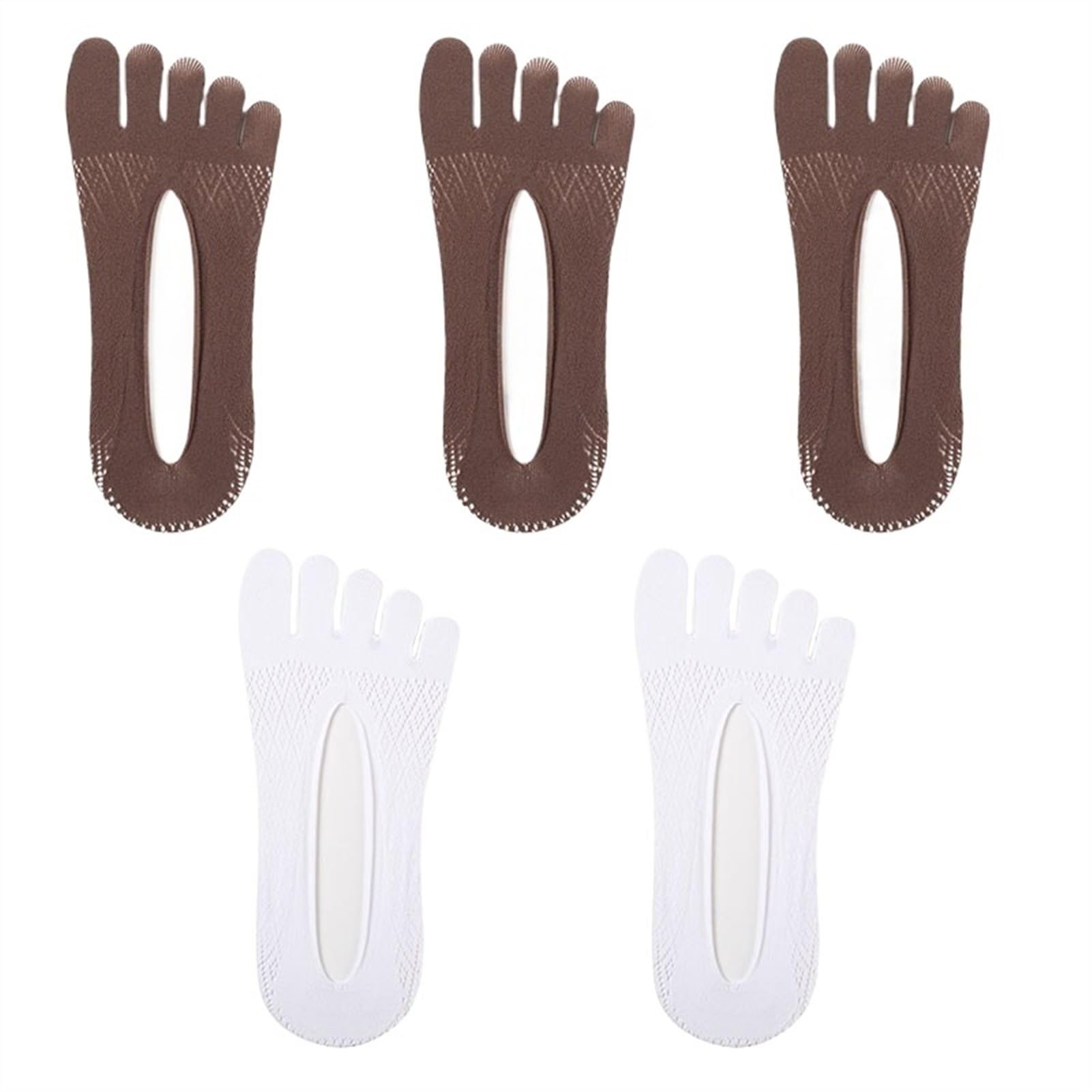 ERICAT 5 pares de calcetines de verano para hombre, ultrafinos, transpirables, invisibles, calcetines tobilleros para hombre, 5 pares-11, EU 37-45