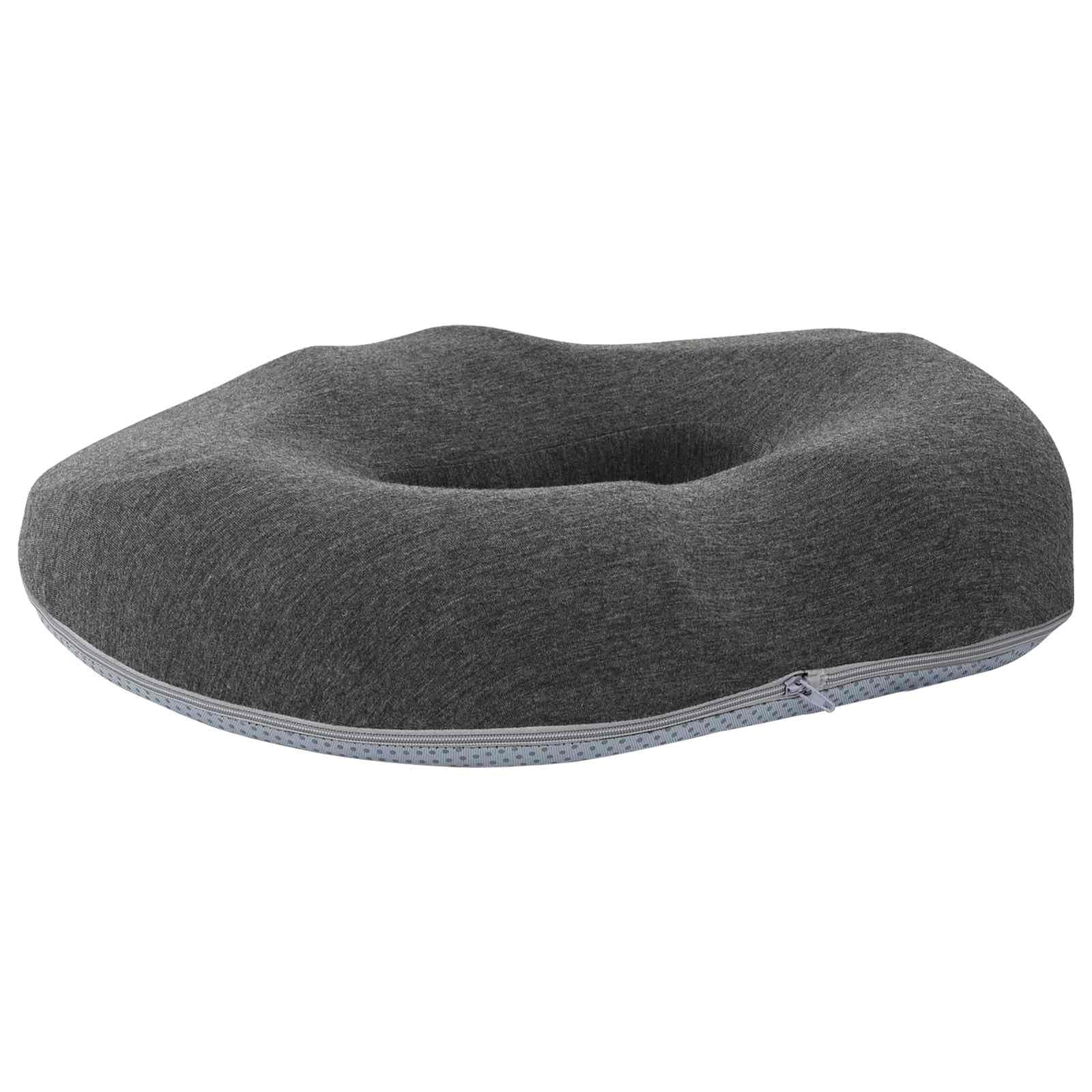 Cuscino Seduta Ergonomico in Memory Foam Grigio 42x36,5x8 cm | Supporto comodo per sedia da ufficio o cucina, con fodera traspirante rimovibile per il benessere quotidiano.