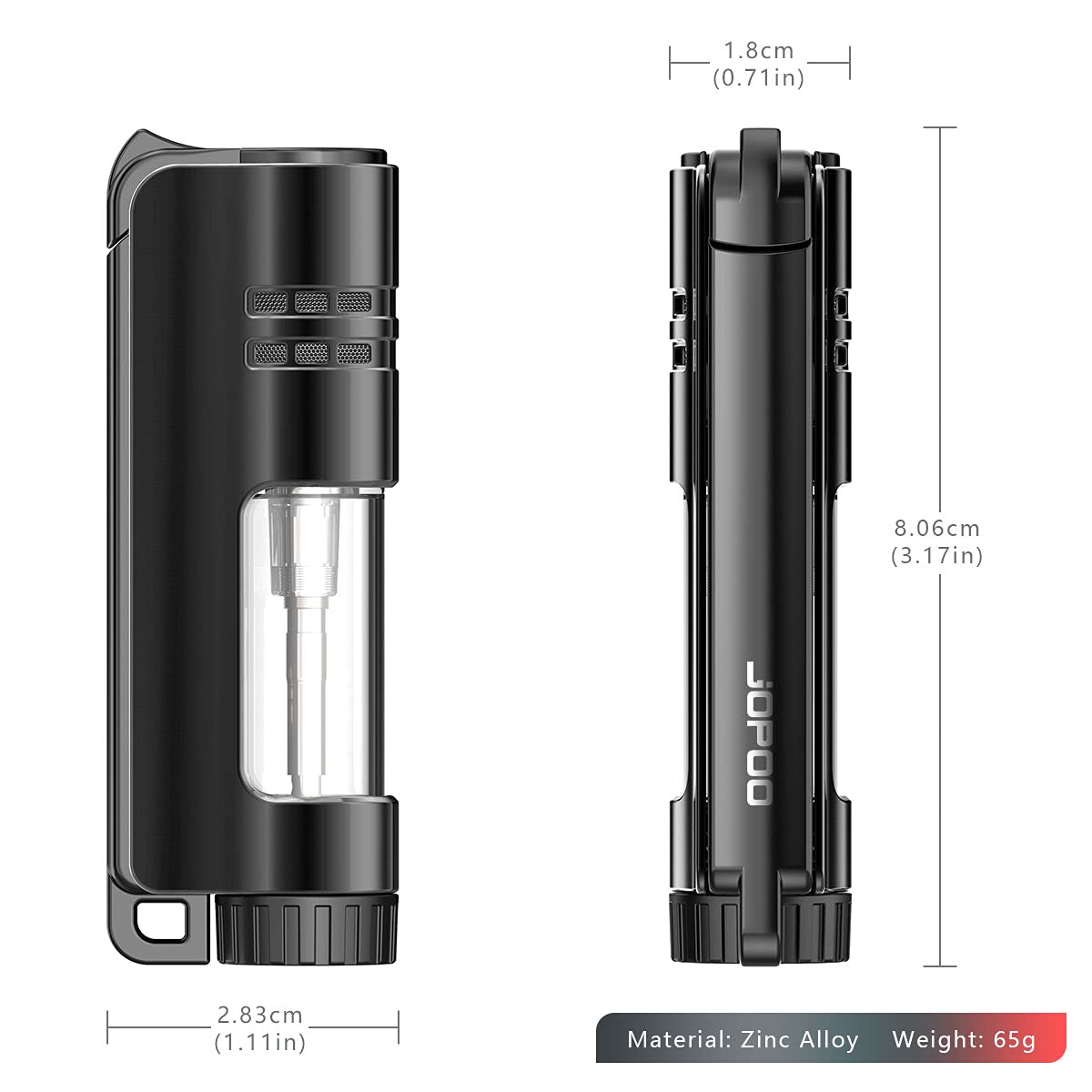 Buy JOPOO Jet Lighter, Adjustable Turbo Flame Lighter, Gas Butane