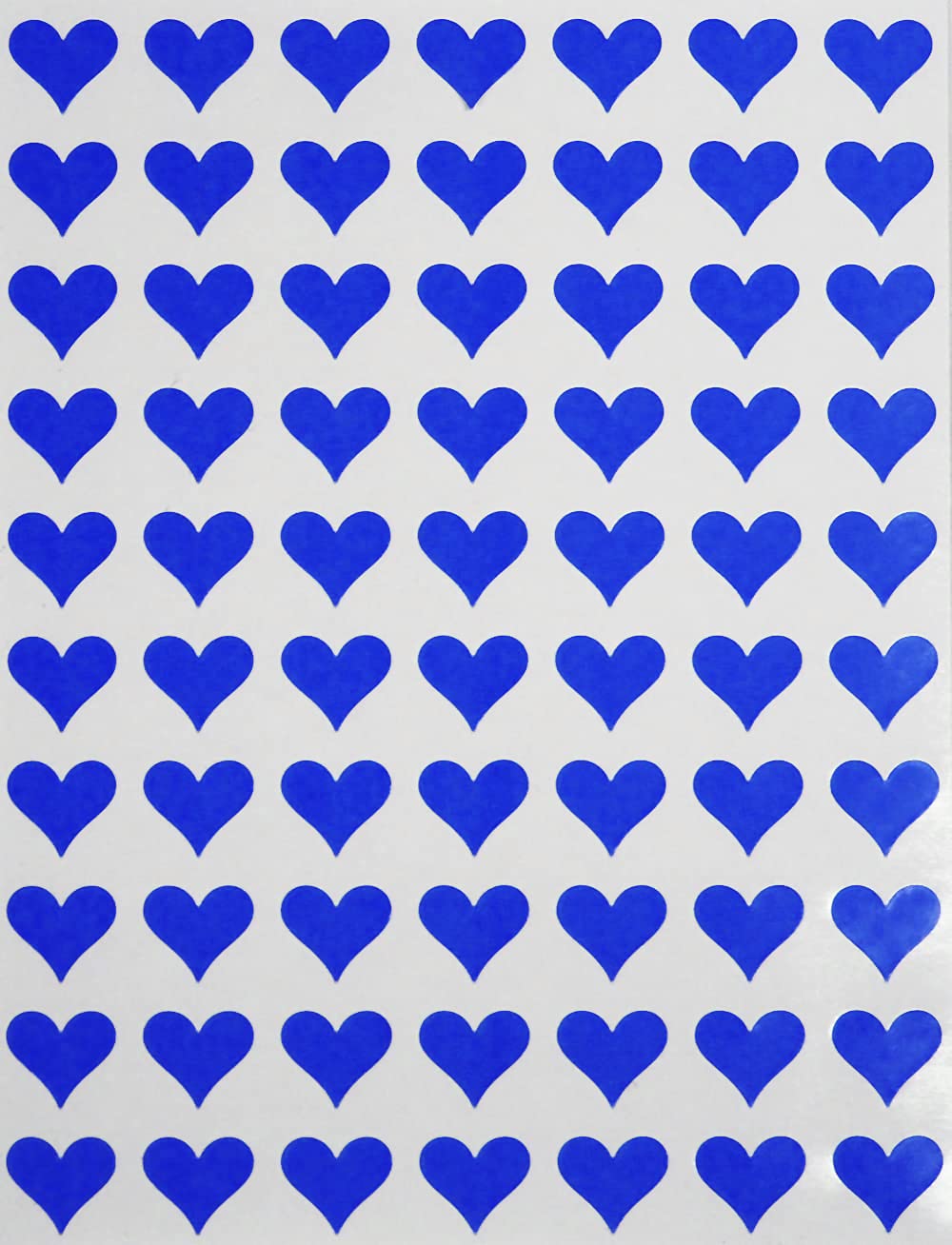 Royal Green 13mm Blue Valentine Heart Stickers – Permanent Heart Labels for Treat Bags, Gift Seals, Cards & Crafts – Easy Peel & Stick - (350 Pack)