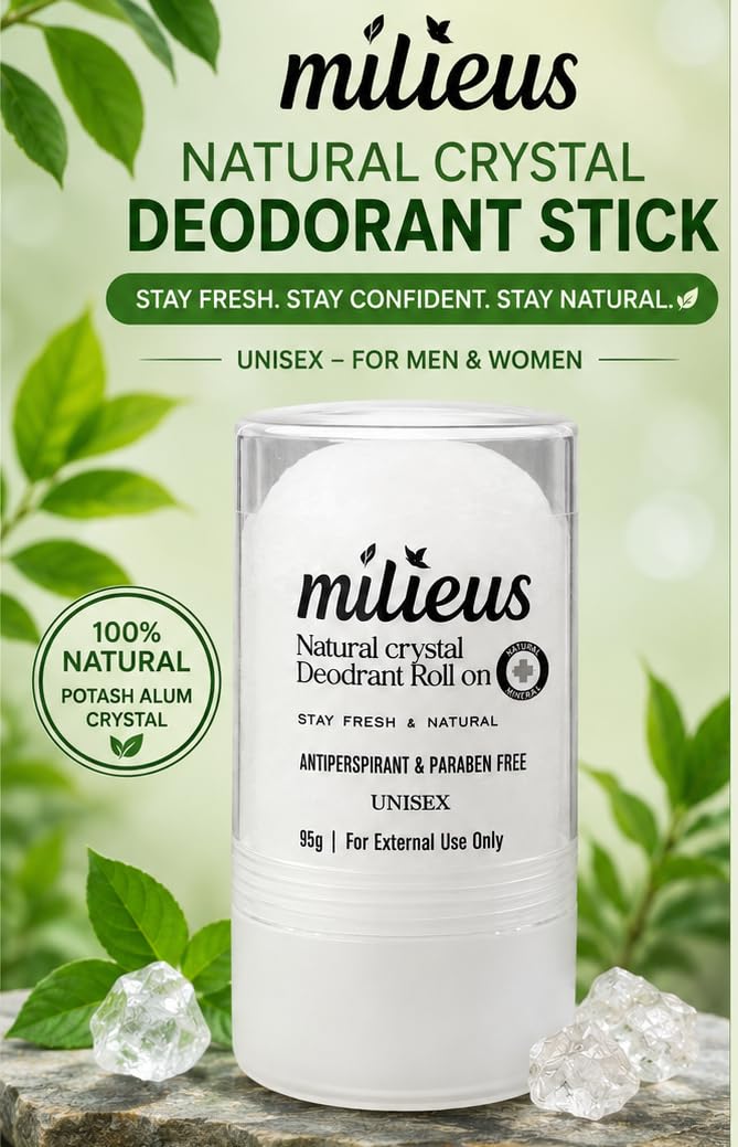 Natural Crystal Deodrant Stick for Men & Women |Long-Lasting Freshness | Premium After Shave Care | Alum Stick – One Crystal, Endless Uses-picture-43