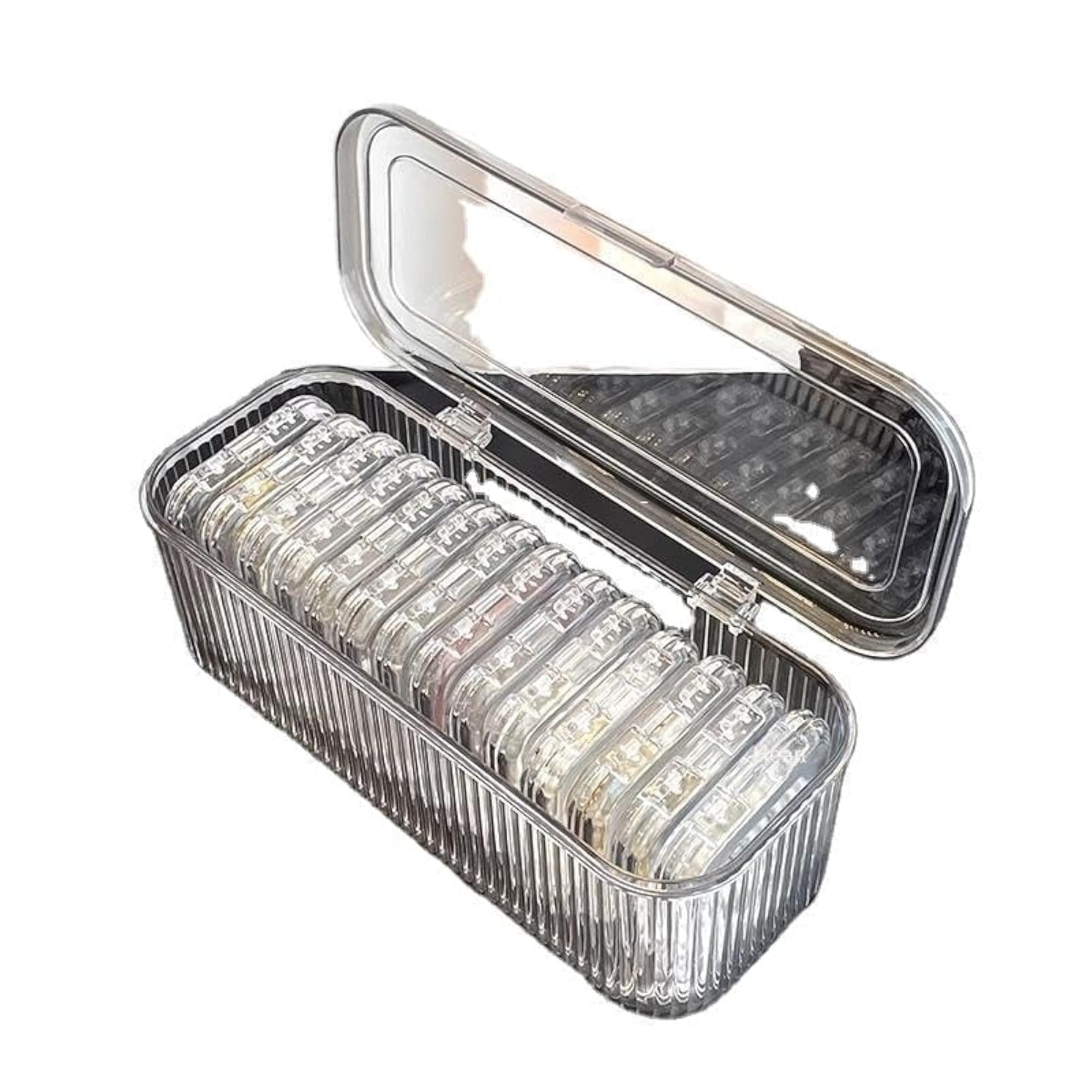 12Pcs Acrylic Jewelry Organizer Box Set, Transparent Storage
