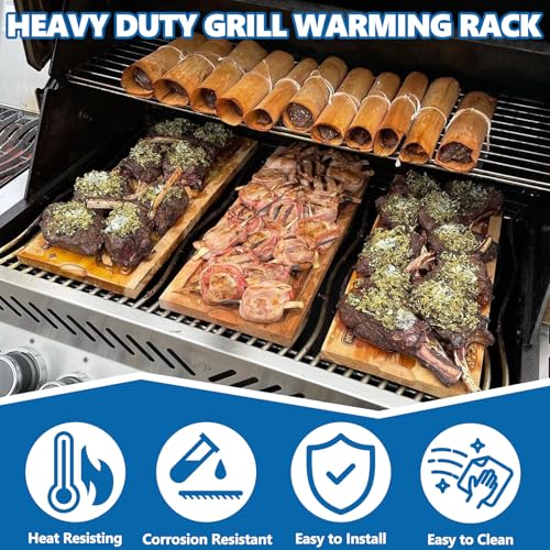 Image of SafBbcue N520-0023 Warming Rack for Napoleon LEX 485, Warming Rack Grill Replacement Parts for Napoleon Upper Rack Bilex485 Mirage 485 Series BIM485 BIM485RB, Napoleon BBQ Grill Accessories