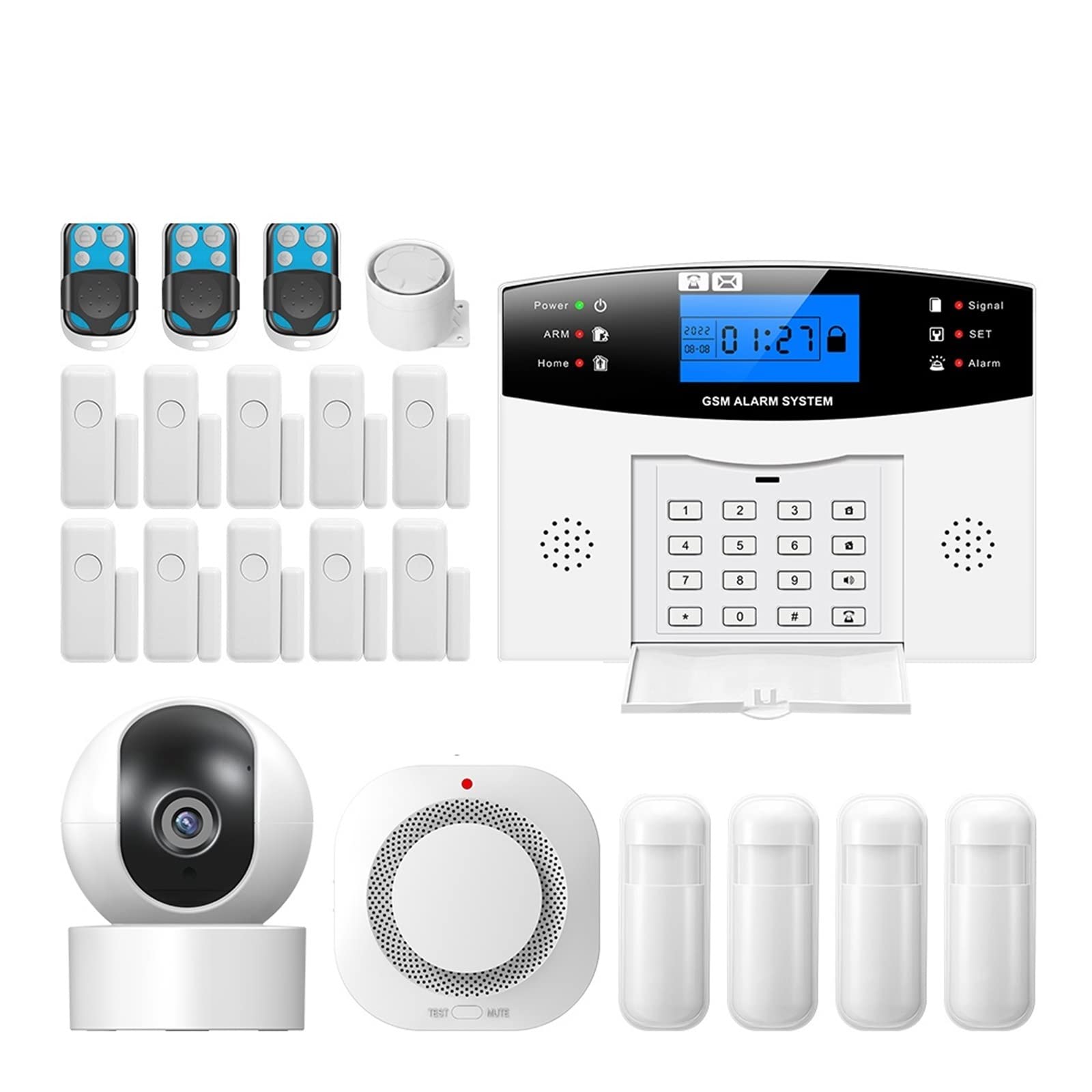 CUDTAPI TUYA Smart Home GSM Security Alarms For Wireless Alarm For Garage Residential House(K)