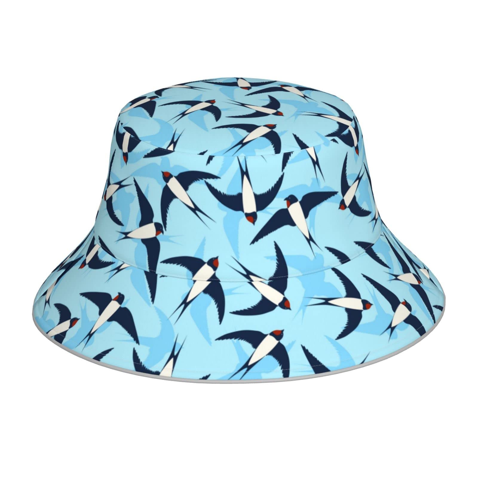 874 Men's Bucket Hat 1805 Bucket Hat Flying Swallows Hiking Hat Unisex Beach Hat Sunscreen Beach Sun Hat For Adults Holidays Unisex