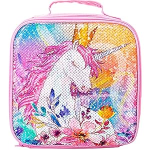 CCJPX Kids Lunch Box for Girls, Cute Unicorn Insulated Lunch Bag Portable Back to School