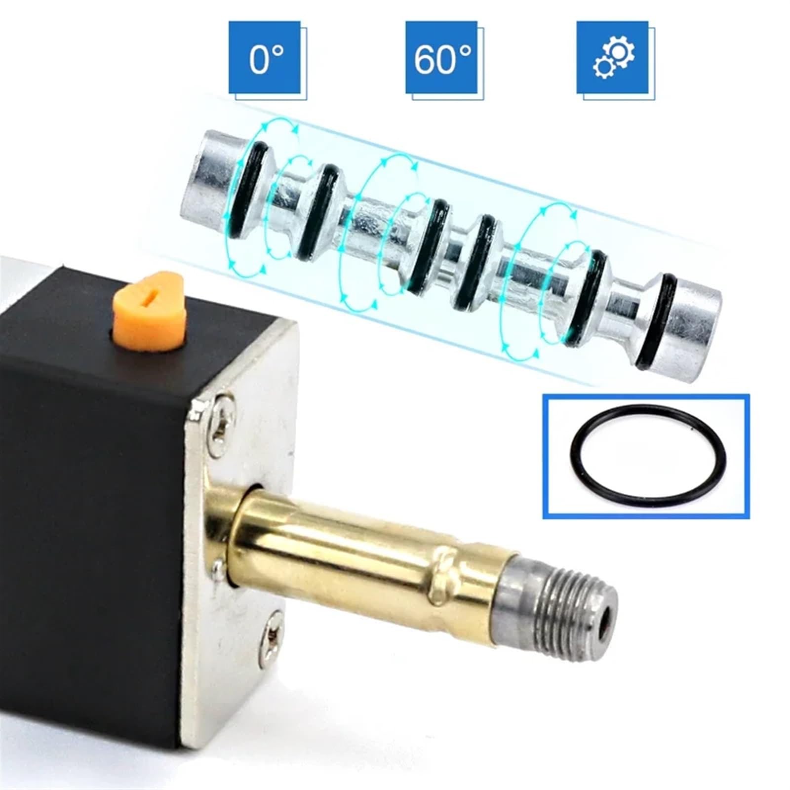Zawór elektromagnetyczny Multi-Way Combination 4V110-06 Stacje kolektorowe DC 12 V 24 V AC220 V z okuciami 5-portowe 2-pozycyjne zawory elektromagnetyczne (DC 12 V, 6 rzędów 8 mm)