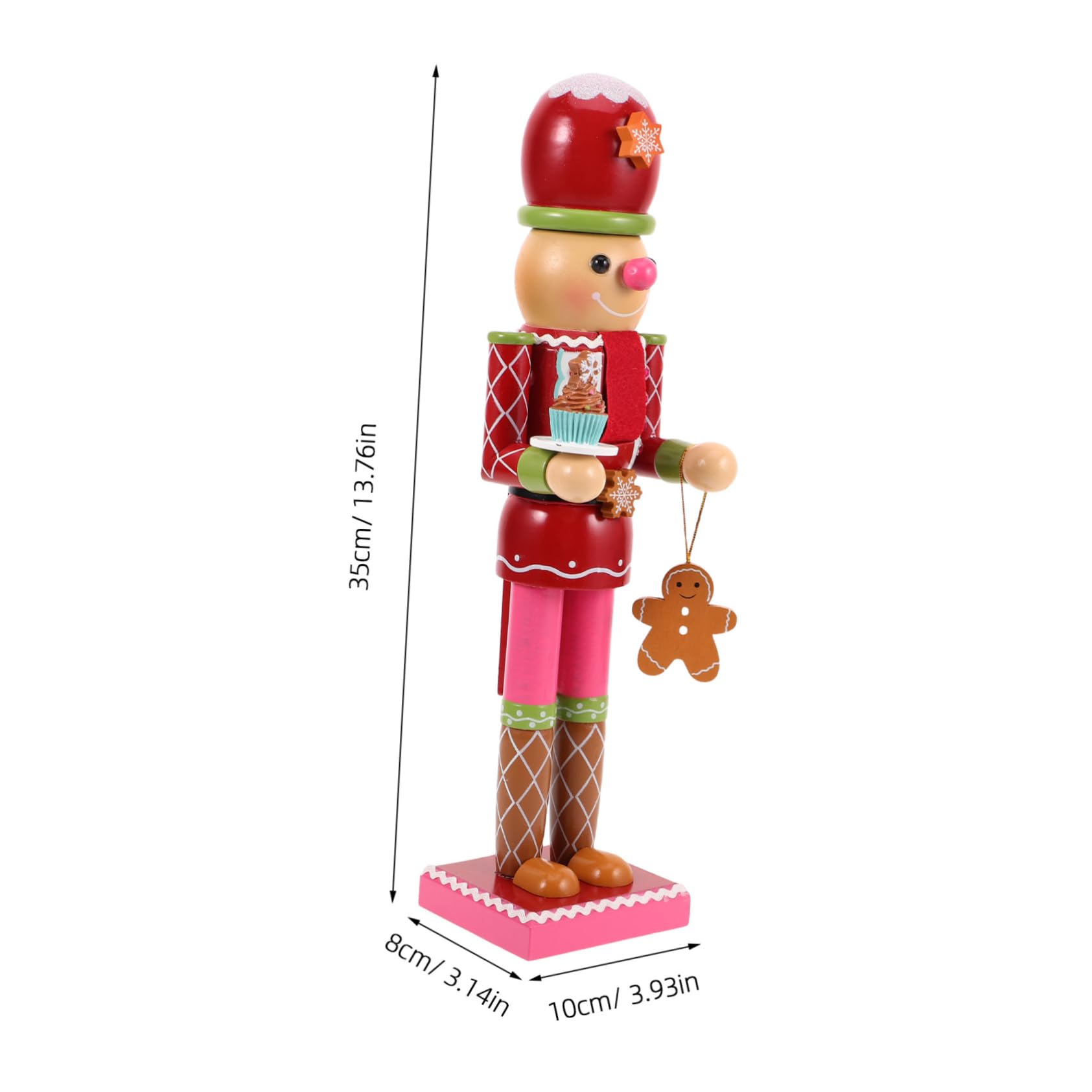 VICASKY Schiaccianoci Soldato Omino di Pan Speziato Decorazione per Casa in Legno Ornamento da Tavolo per Feste di Natale