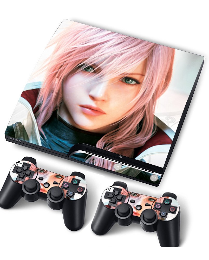 PS3 Skins ff13 lightning farron claire decals vinyl cover for ps3 Slim Console