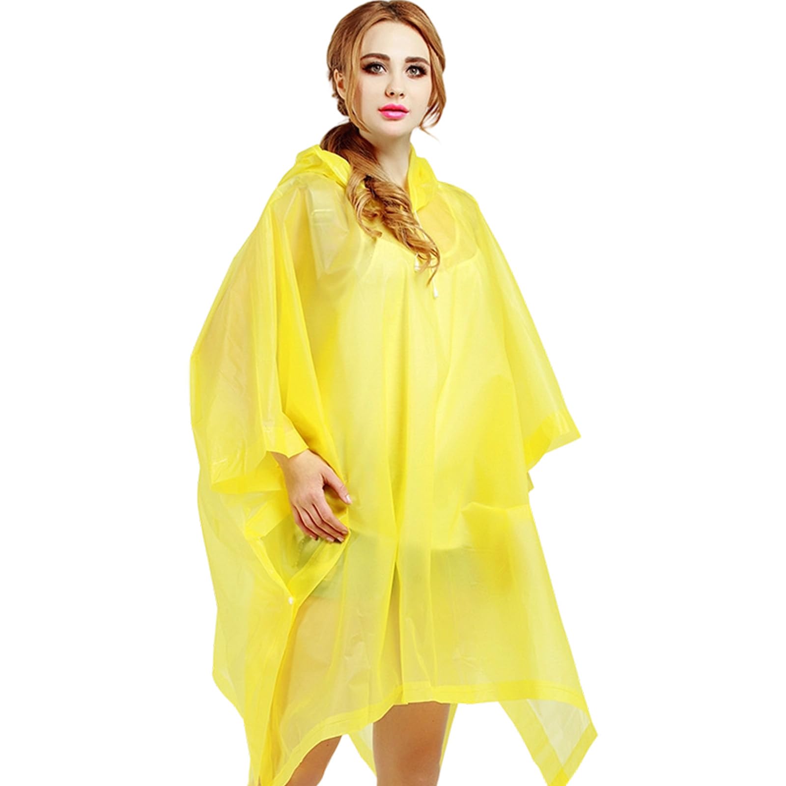 HDOYTXXM EVA Rain Poncho for Adult Tear Resistant Fabric Comfortable Raincoat for Travel Hiking Cycling Essential Comfortable Raincoat