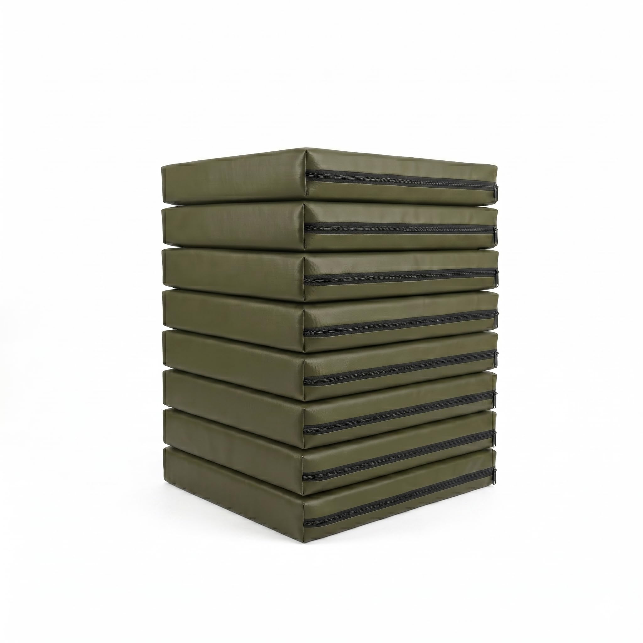 Luxe & Komfort Rattan Chair Cushion Replacement – Waterproof Outdoor Seat Pads 47 x 43 x 5 cm – Thick Padded Garden Furniture Cushions – Pack of 2, 4, 6 or 8 – Multiple Colours (8, Olive Green)