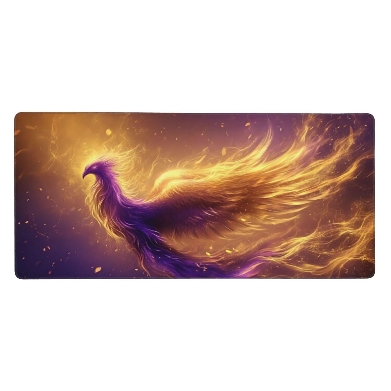 Duża podkładka pod mysz, Phoenix, podkładka pod mysz na biurko z antypoślizgową podstawą, wodoodporna i trwała podkładka pod mysz do gier, biura, domu, zszyte krawędzie, mata pod klawiaturę, 1200 x