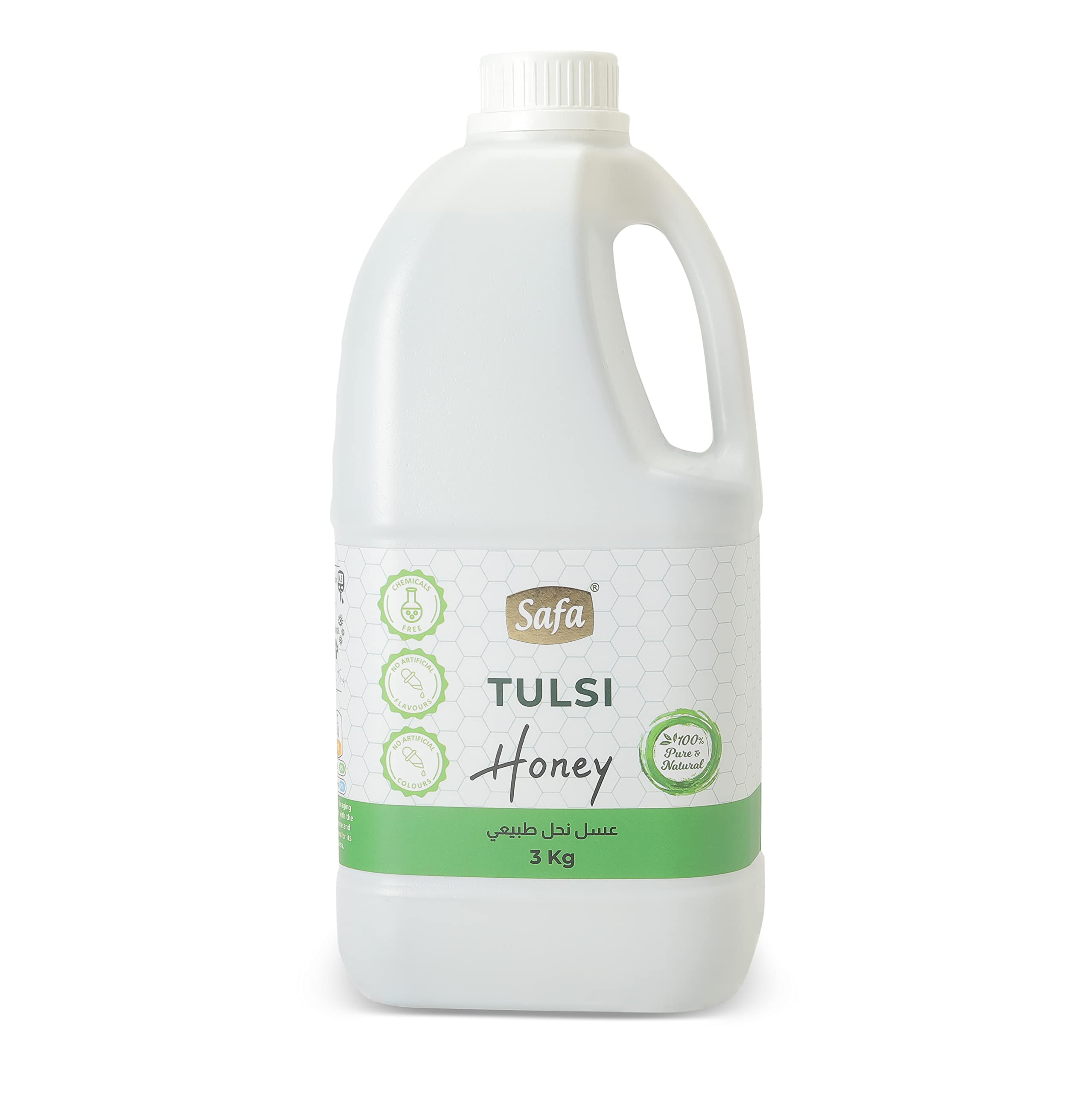 Safa Tulsi Honey | Organic Honey Raw Unprocessed Holy Basil Honey | 100% Pure Natural Honey Unfiltered | Immunity Boosters for Adults & Nurturing Growing Children | Raw Unpasteurized for Maximum Potency 3 kg Value Pack