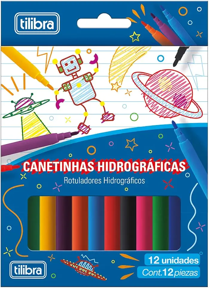 Tilibra - Canetinha Hidrográfica 12 Cores