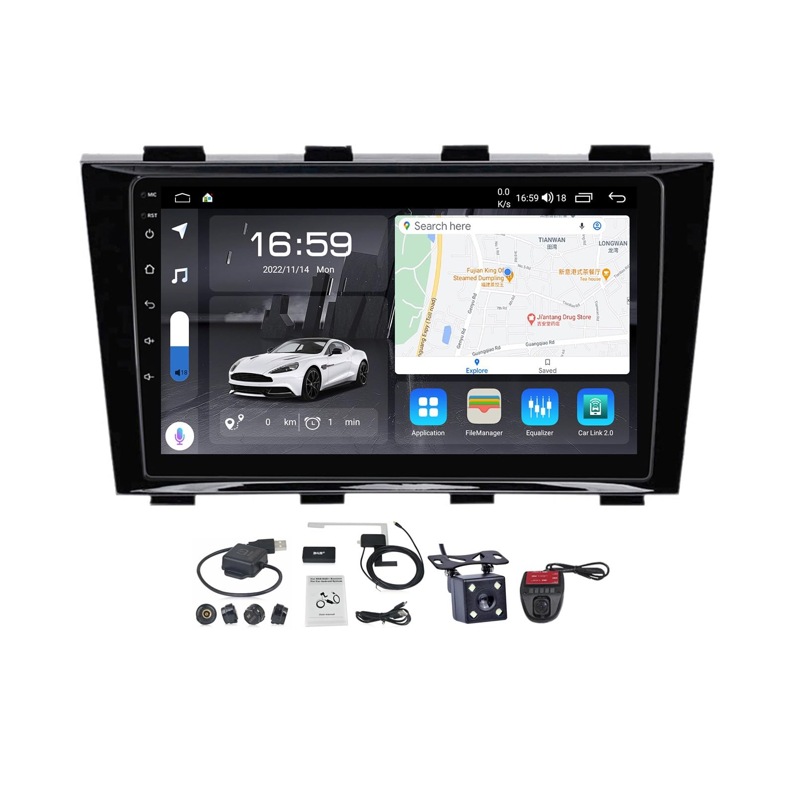Autoradio GPS Android 12 Geely Emgrand EC8 pour éviter les erreurs de navigation