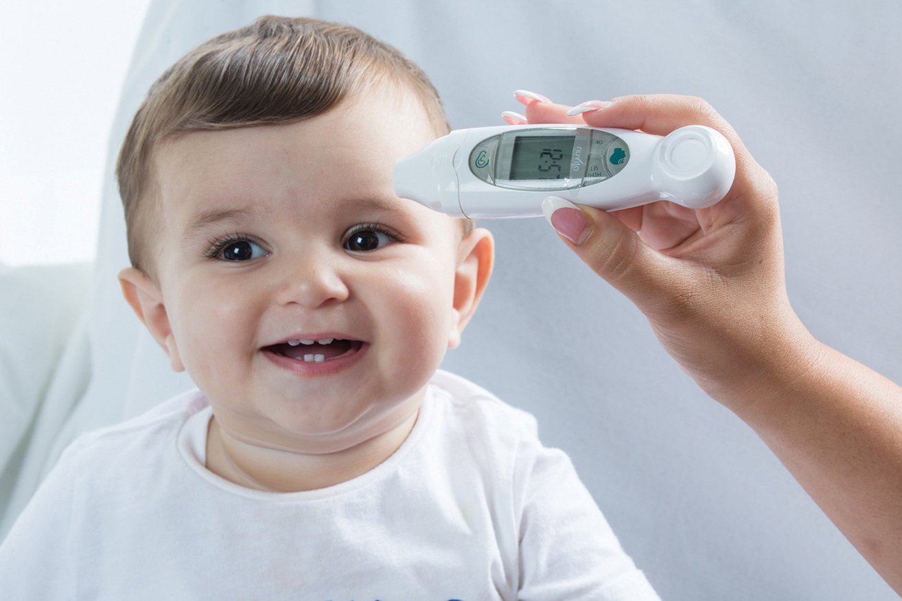Nuvita 2087LX termometro digital bebe con modo frente y oido - Termometro Infrarrojos para niños y adultos –Marca europea – Nueva bolsa incluida