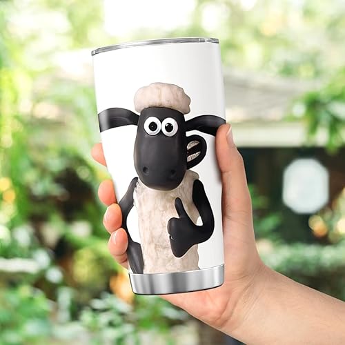 Miniatura 4 de Vaso Shaun de 30 Oz Aislado The Steel Sheep con tapa y popote de acero inoxidable Café