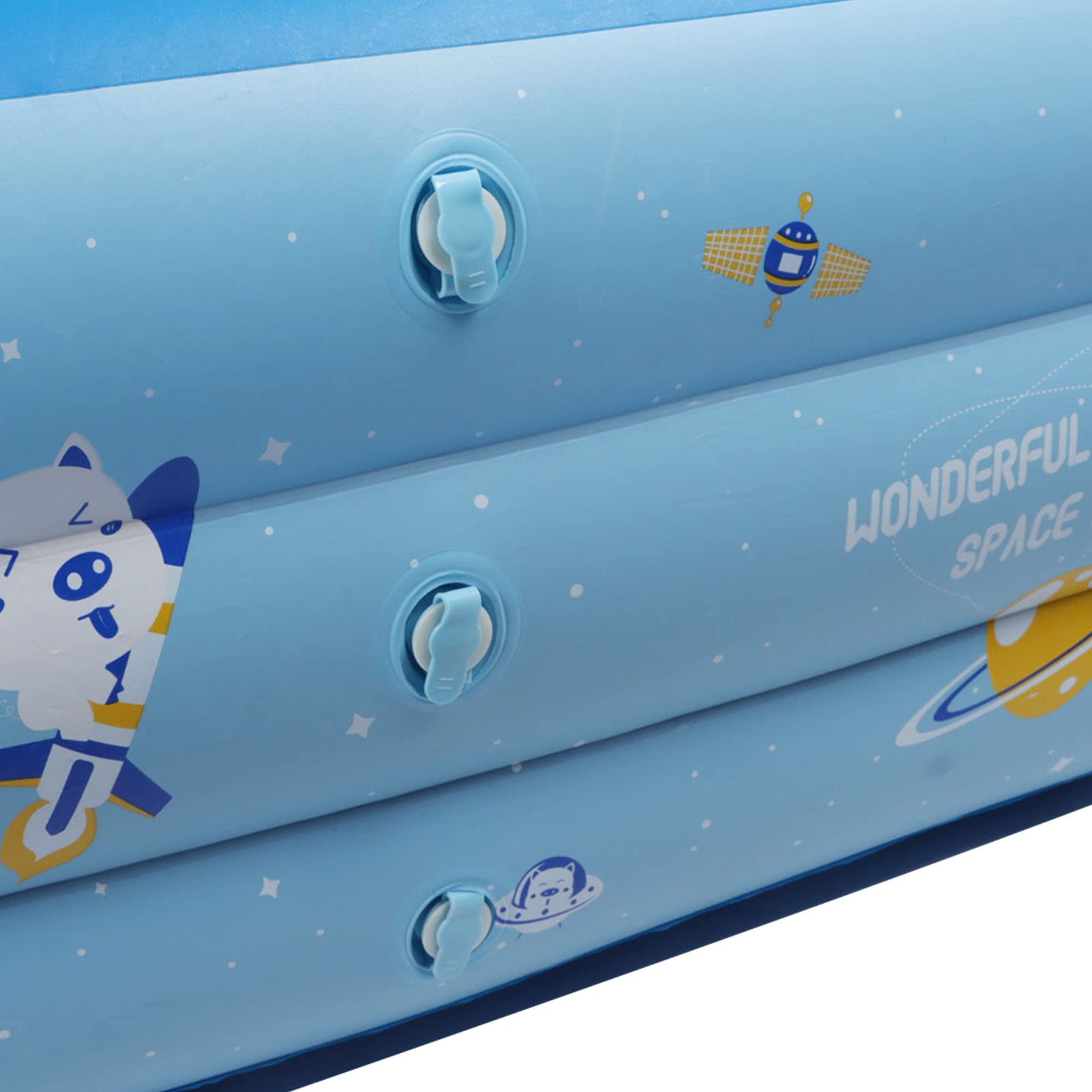 Piscina Inflable PVC Piscina Inflable Engrosada Portátil Piscina Salón Al Aire Libre para Niños Adultos Azul Blanco, 300x175x55cm 118.11x68.90x21.65in, Aprox.7850 g