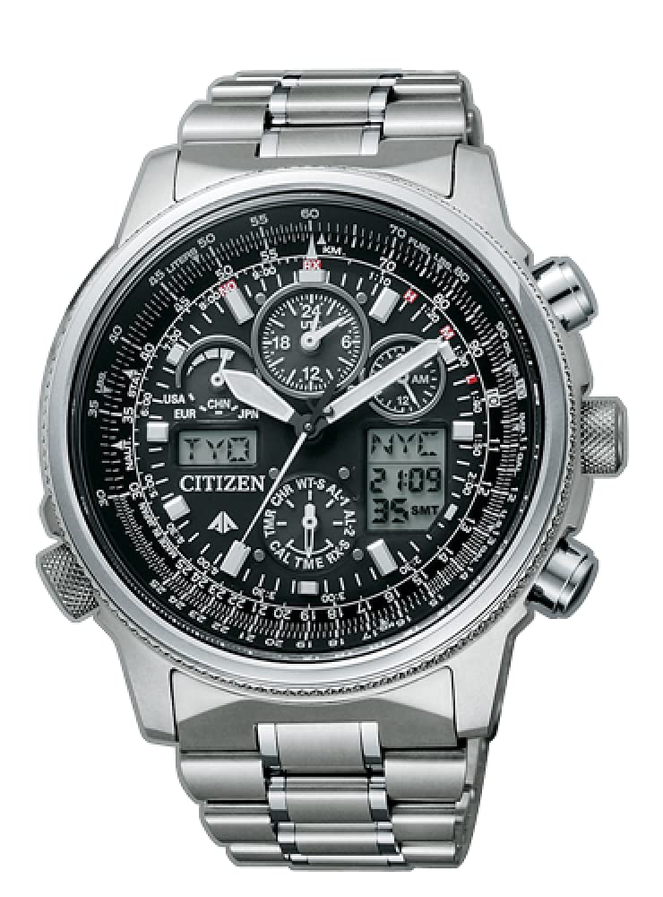 Citizen Super Pilot Radiocontrollato Titanio JY8020-​52E - Orologio da polso Uomo