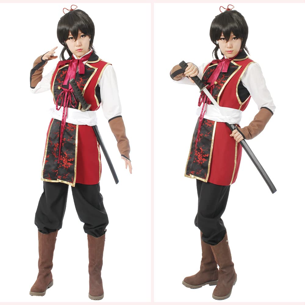 雪村千鶴 コスプレ Amazon.co.jp: 薄桜鬼 雪村千鶴 コスプレ 衣装 フルセット(wig