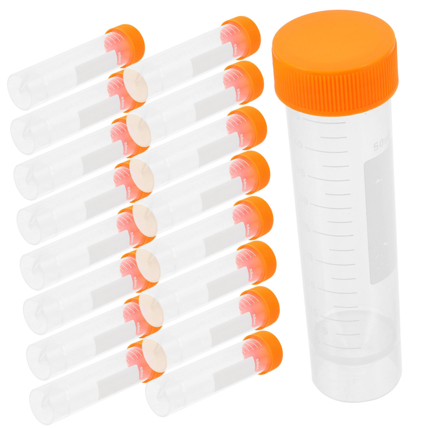 Zentrifugenröhrchen Flachboden 50 Stück, mit Schraubanschluss, 50-ml