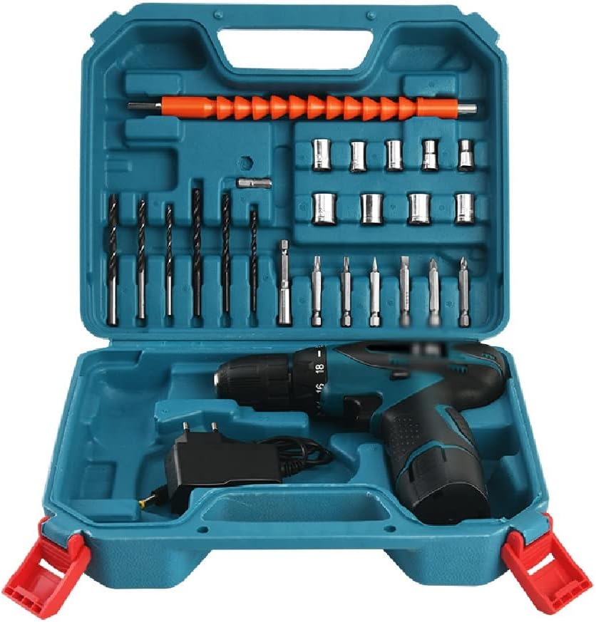 12V Rechargeable Drill Set Tool Multifunctional Electric Screwdriver Household Toolbox