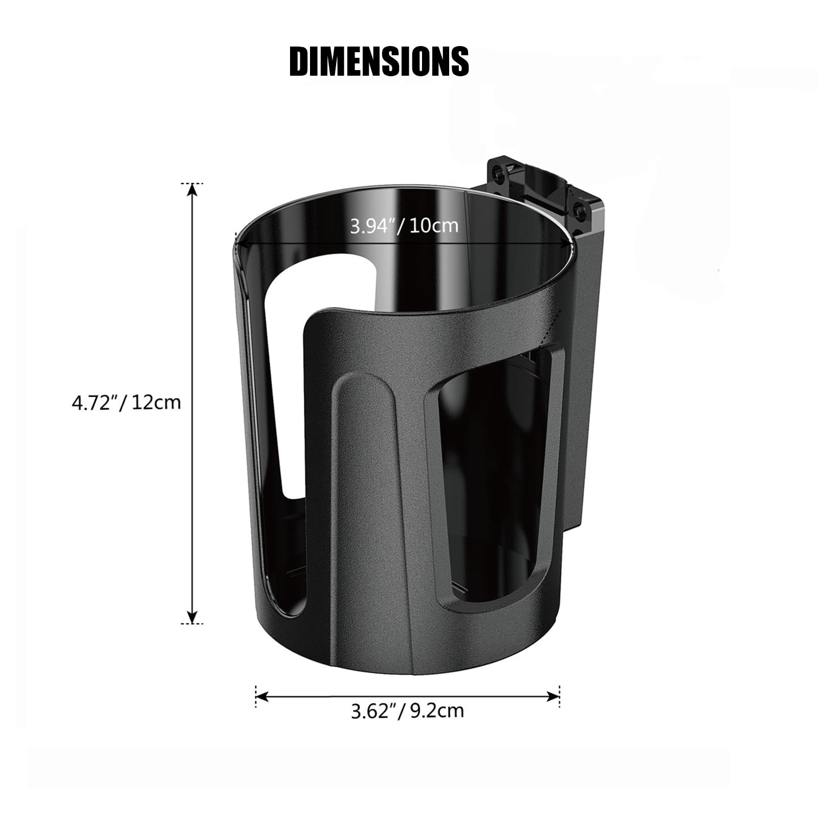 Portavasos para barco, soporte grande para tazas, universal de varios tamaños, para autos, camiones, caravanas, furgonetas, barcos (negro) (paquete de 1) 3
