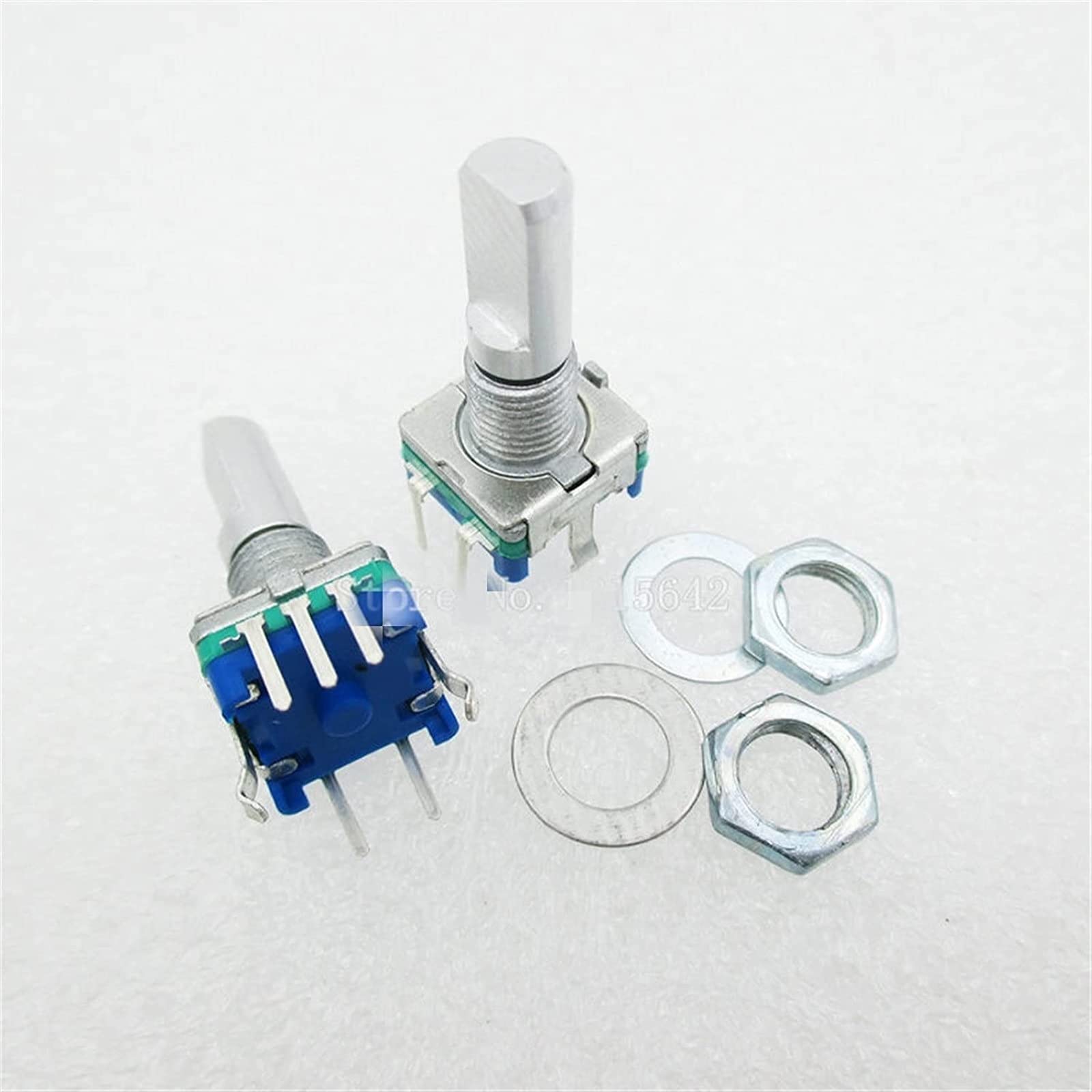 Schalter Encoder 5 TEILE/LOS Pflaume Griff 20mm Drehgeber Codierschalter/EC11/Digitales Potentiometer mit Schalter 5 Pin Zubehör für Industrieschalter