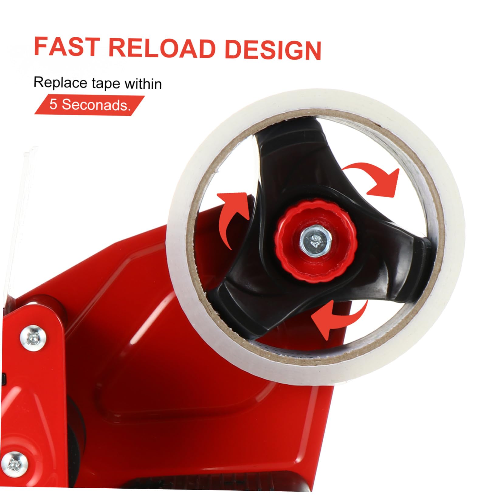ARTIBETTER 2 Stck. Leichter Tragbarer Metall Klebebandabroller mit Ergonomischem Griff und Integriertem Cutter für Einfaches Verpacken und Abrollen Geeignet für Verpackungskartons und