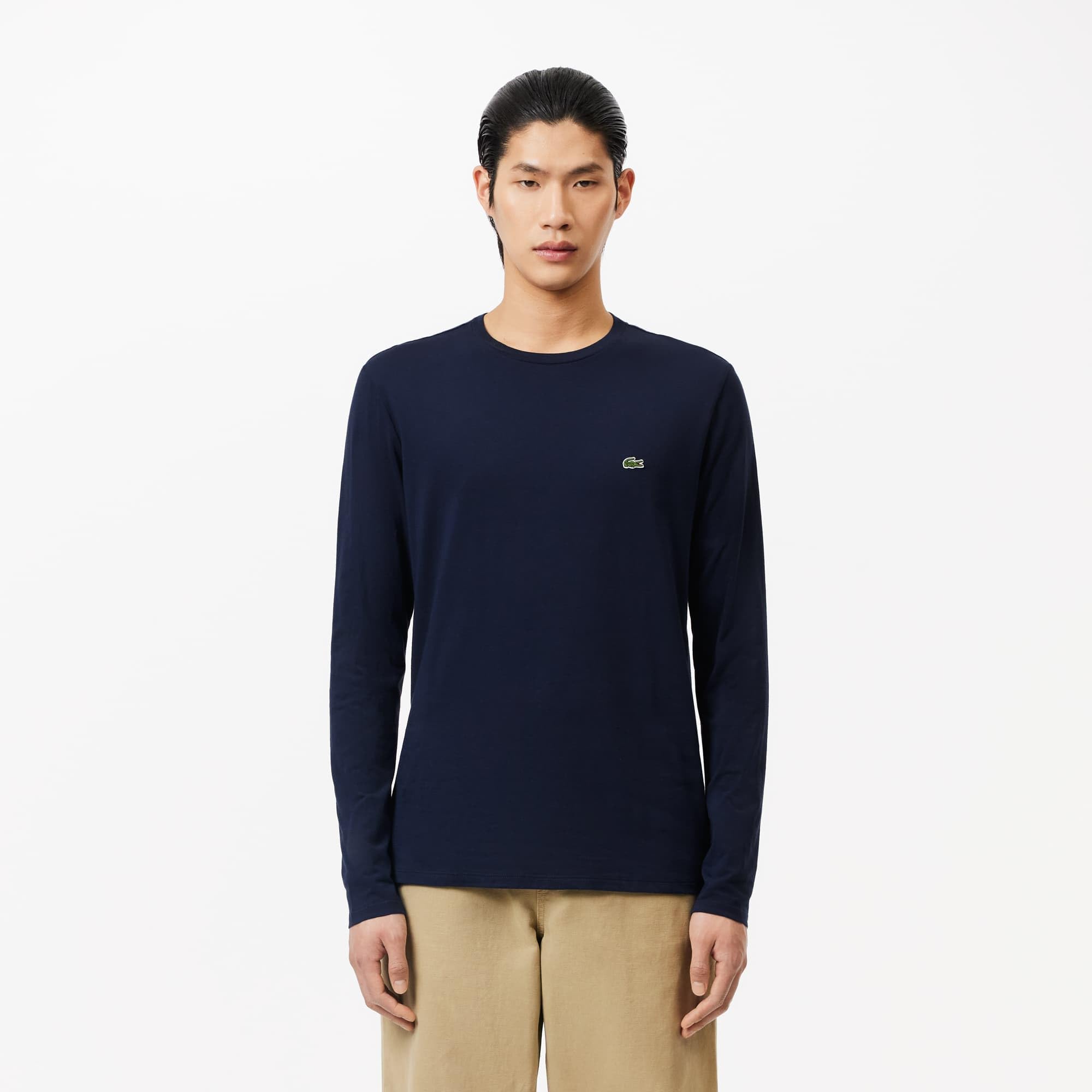 Lacoste T-shirt męski, Niebieski (morski), XS