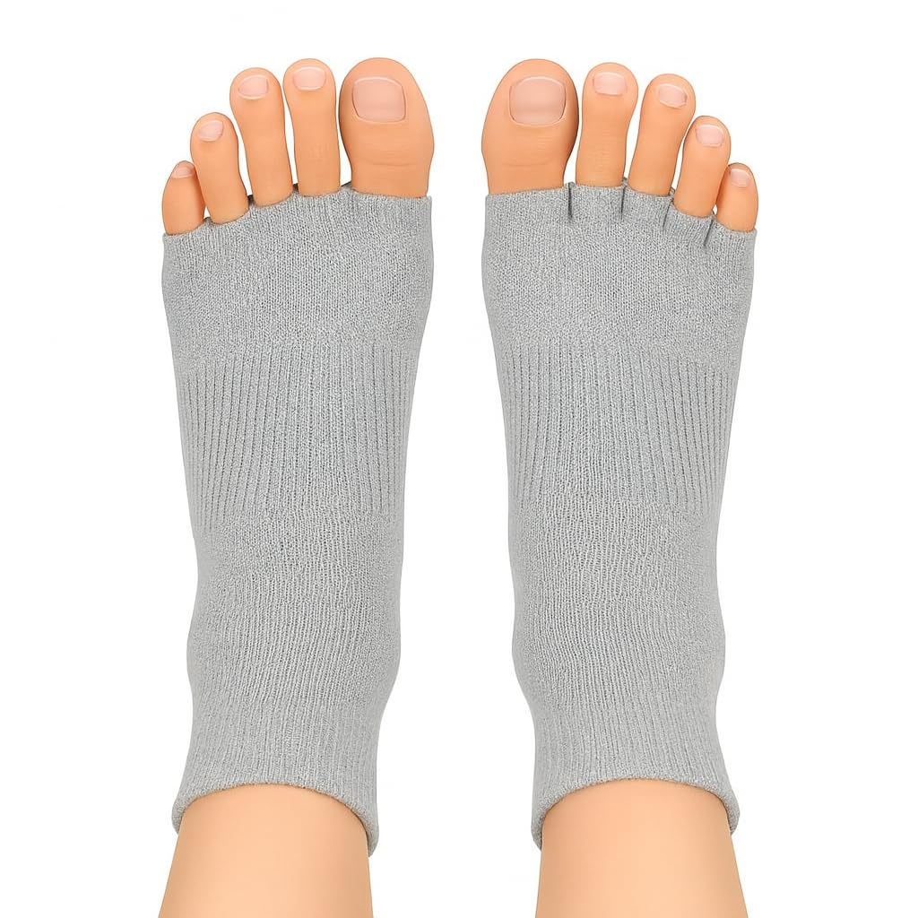 Foot Alignment Socks for Men & Women – Toe Separator Socks for Foot Pain Relief, Ortho Socks for Improved Circulation & Posture – Relieves Heel, Ankle & Back Pain Naturally (Black)-image-28