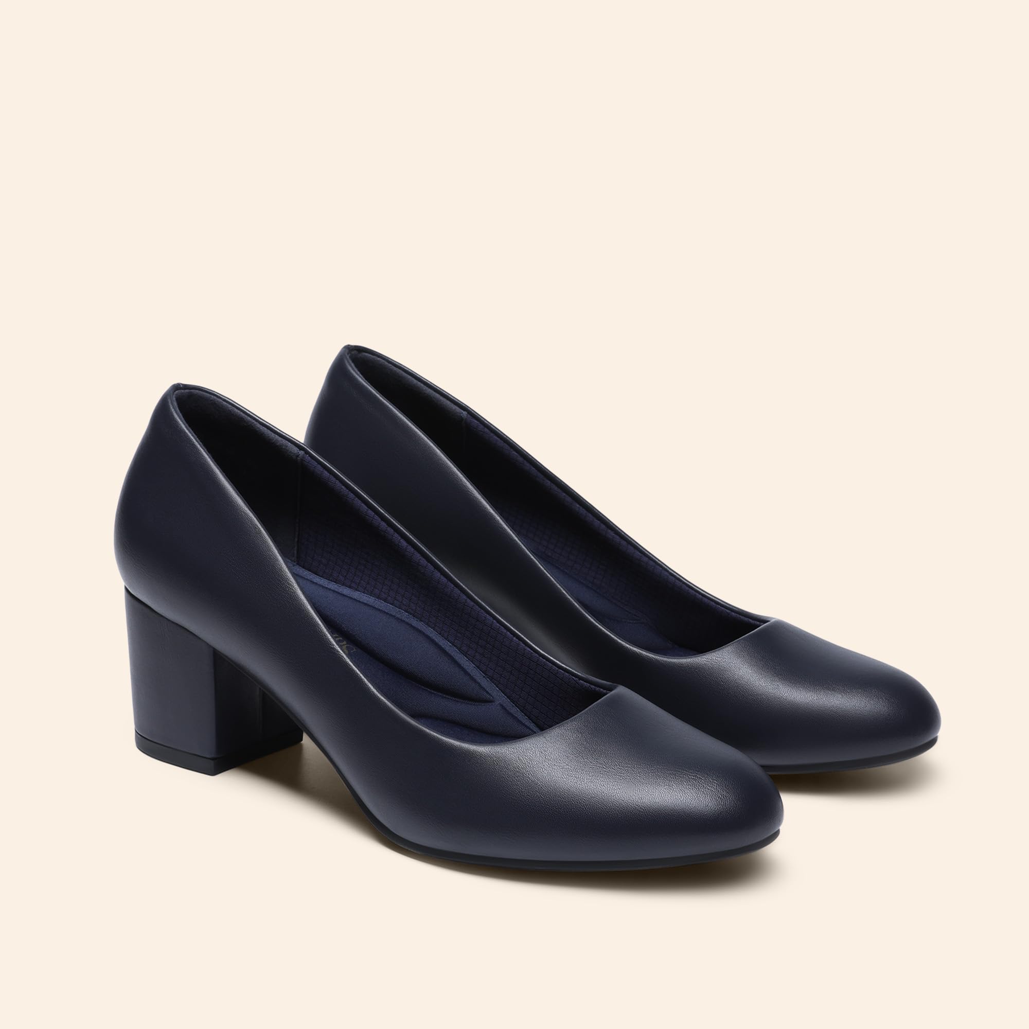 DREAM PAIRS Scarpe da Sera con Tacco Basso e Blocco da Donna Comode e Classiche con Tacco Alto