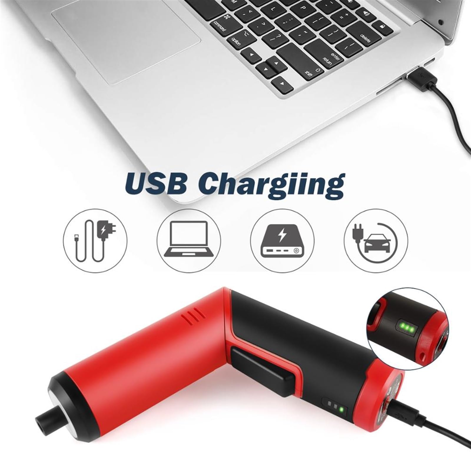 narzędzi domowych 57 SZTUK Zestaw narzędzi ręcznych i elektrycznych z wkrętarką akumulatorową 4 V USB Wiertarka elektryczna Gospodarstwo domowe Zestaw narzędzi