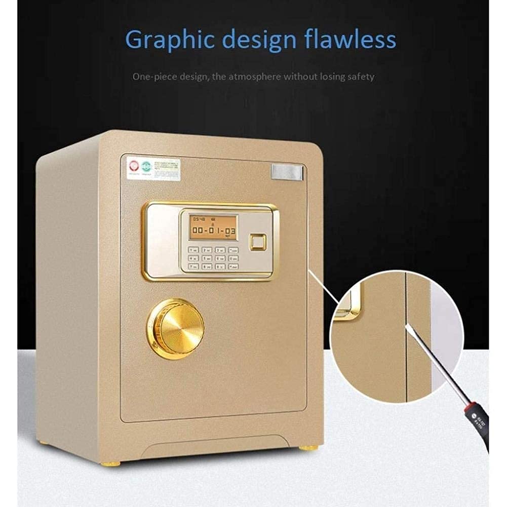Actualización de Bloqueo Digital, Cajas Fuertes de Alta Seguridad, Caja de Acero de Seguridad, Caja Fuerte para Dinero en Efectivo para Oficina en casa con antirrobo electrónico de 3 Capas, 30 45 cm