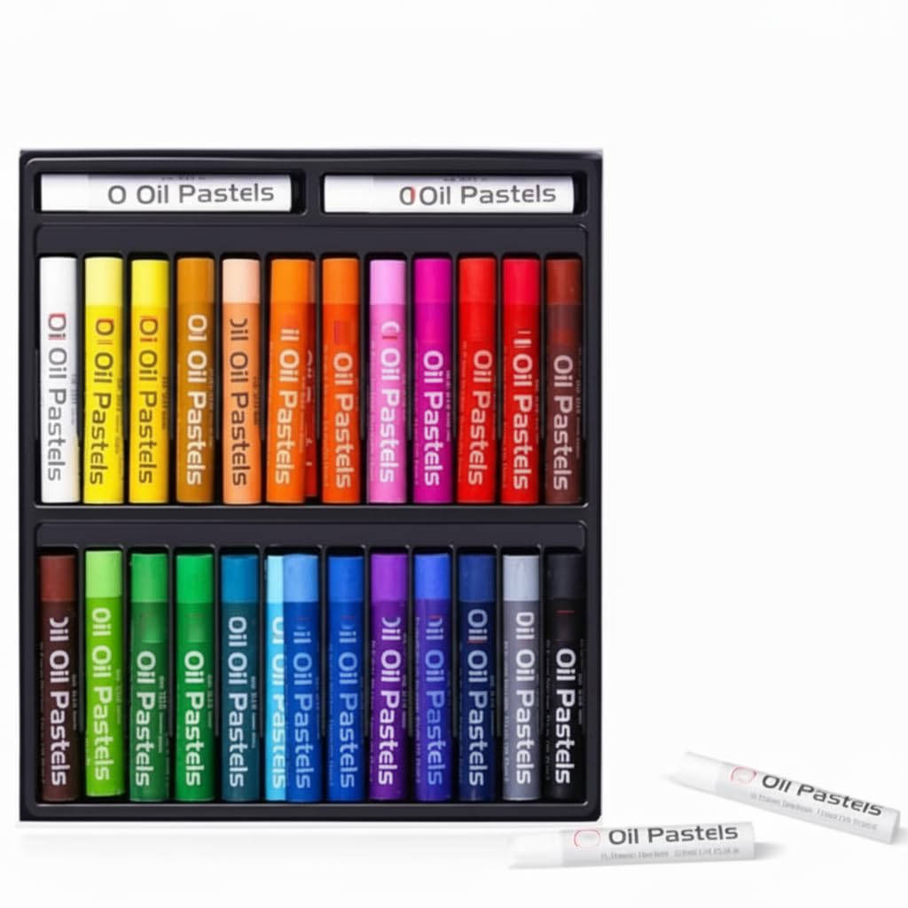 Oil Pastels Set of 26 Colors, Soft Oil Pastels for Art Painting, Drawing, Blending, Oil Crayons Pastels Art Supplies for Artists, Beginners, Students, Teachers